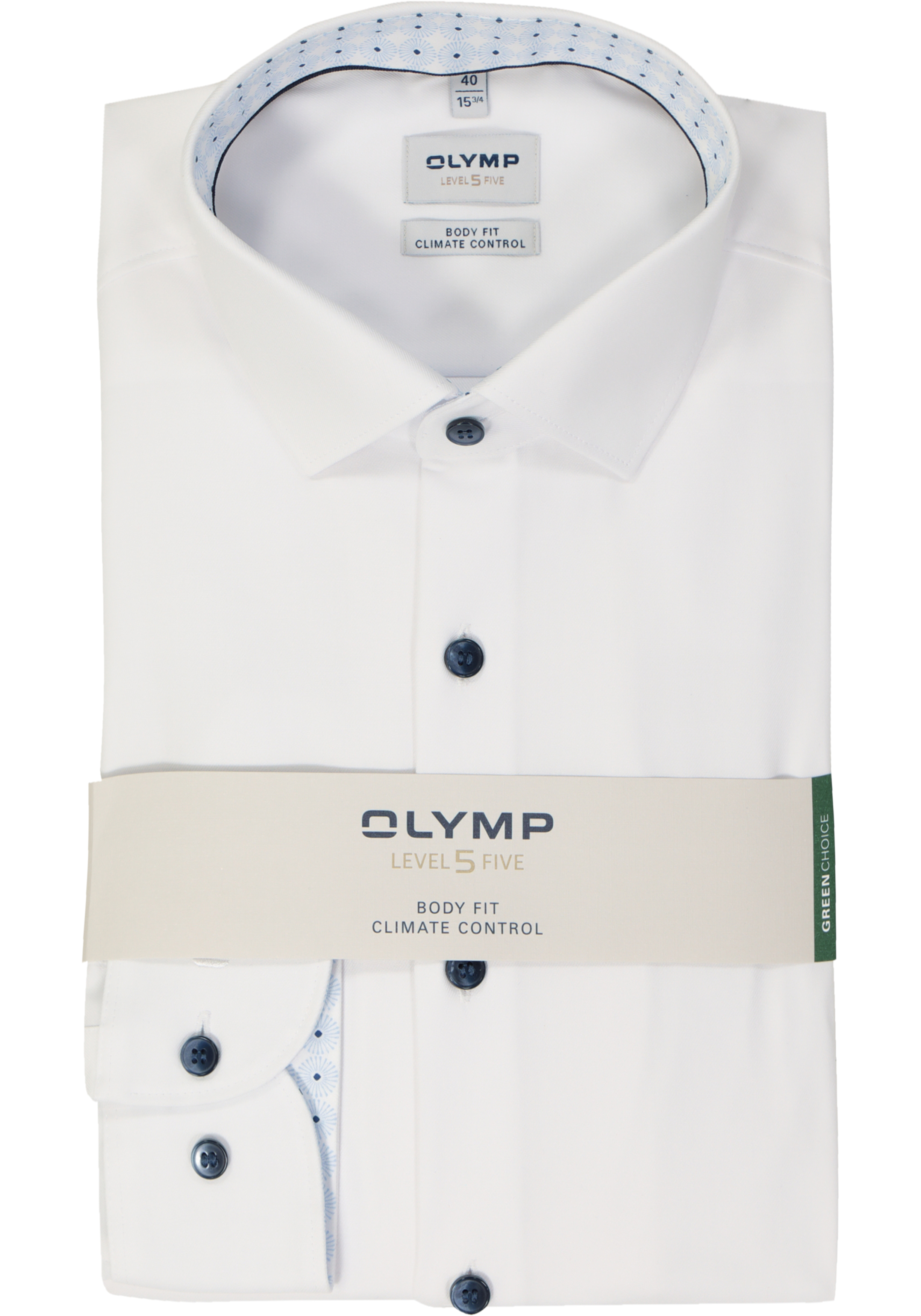 OLYMP 24/7 Level 5 body fit overhemd, twill, wit