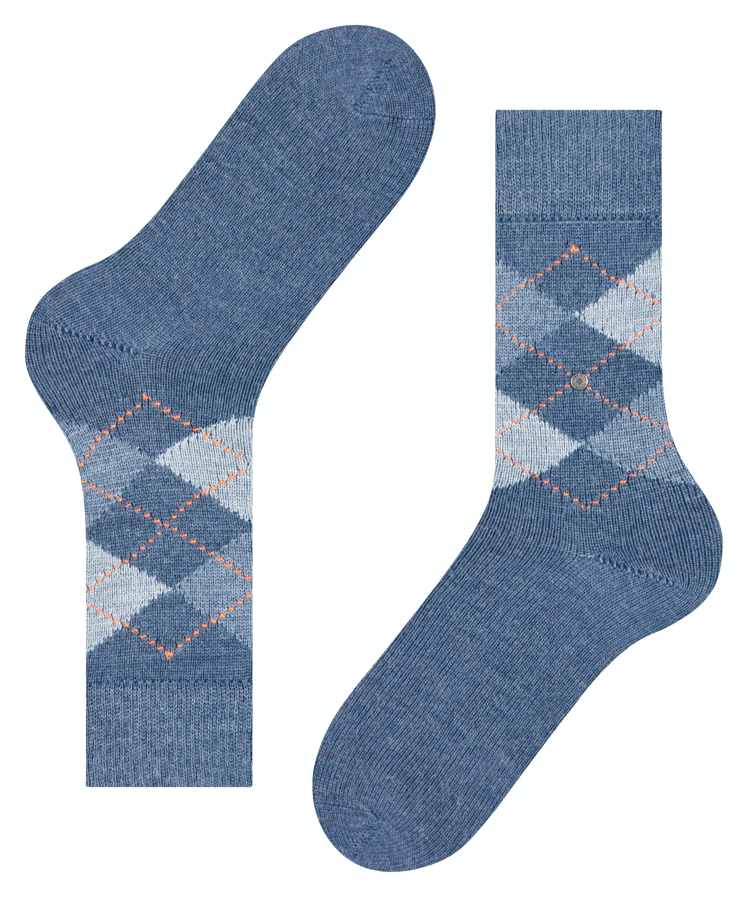 Burlington Preston herensokken, blauw (orion blue)