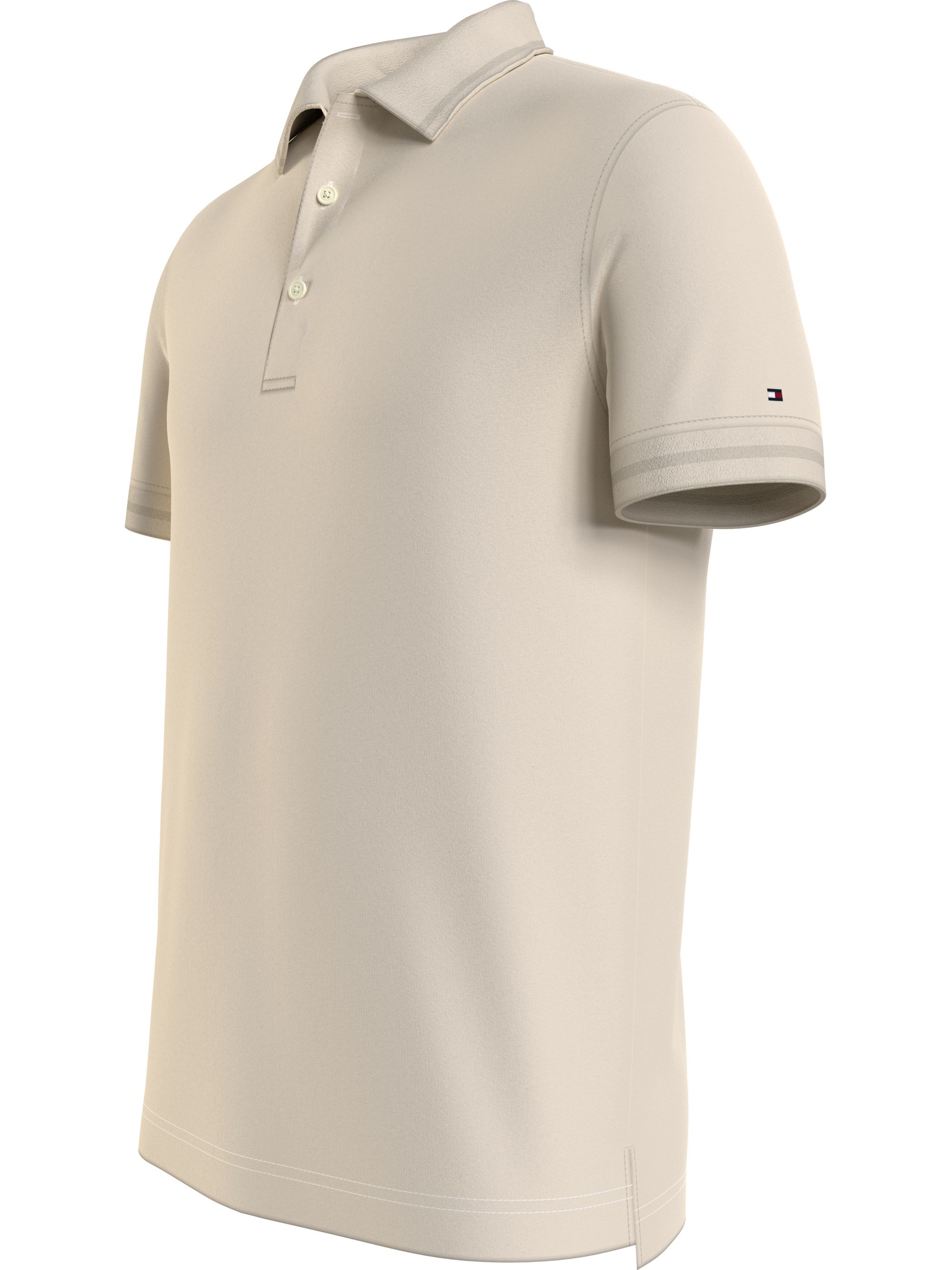 Tommy Hilfiger Dc Es Mercerized Polo Slim Polo, heren poloshirt, beige