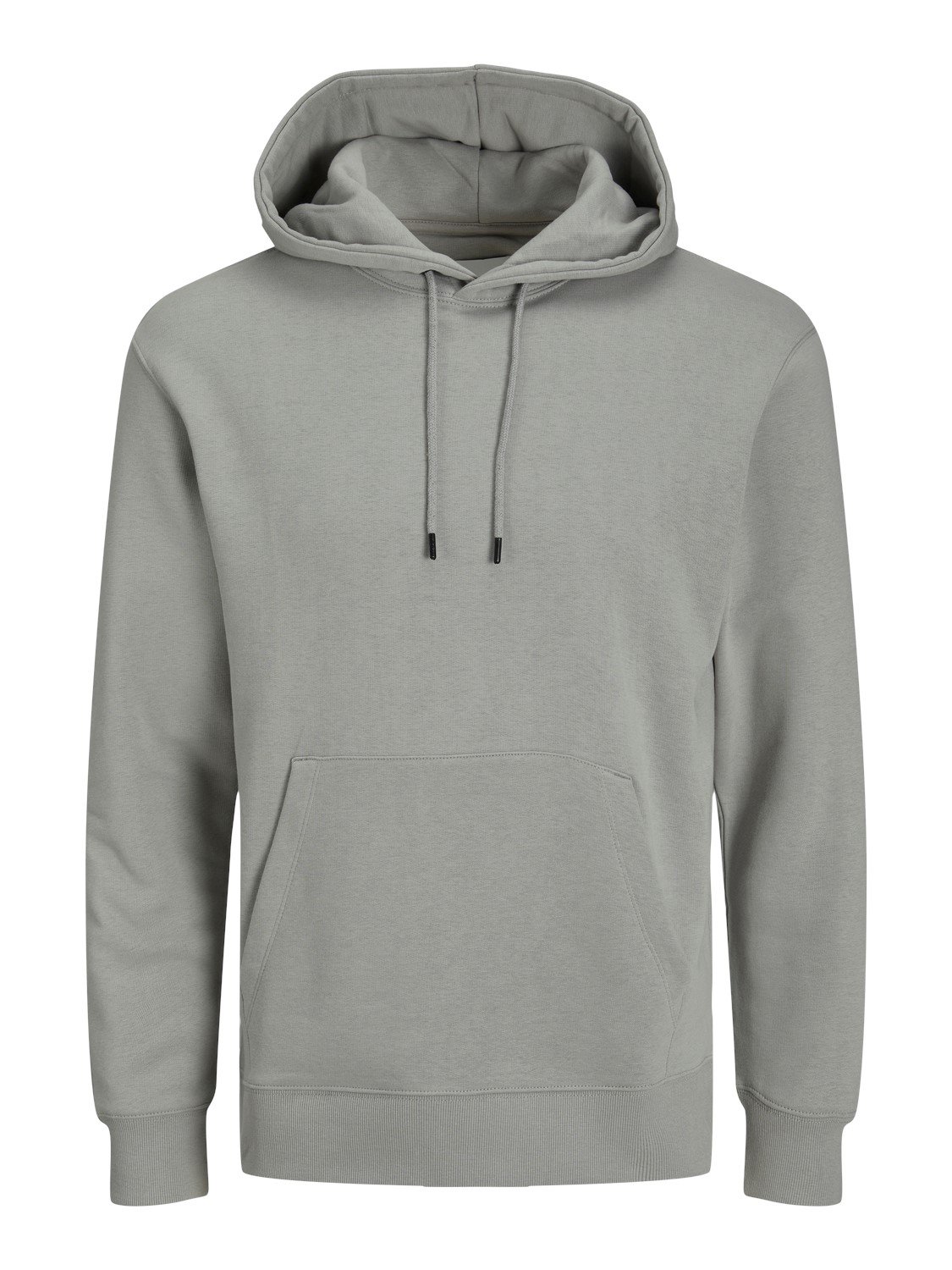 JACK & JONES Star basic sweat hood regular fit, heren hoodie katoenmengsel met capuchon, grijs