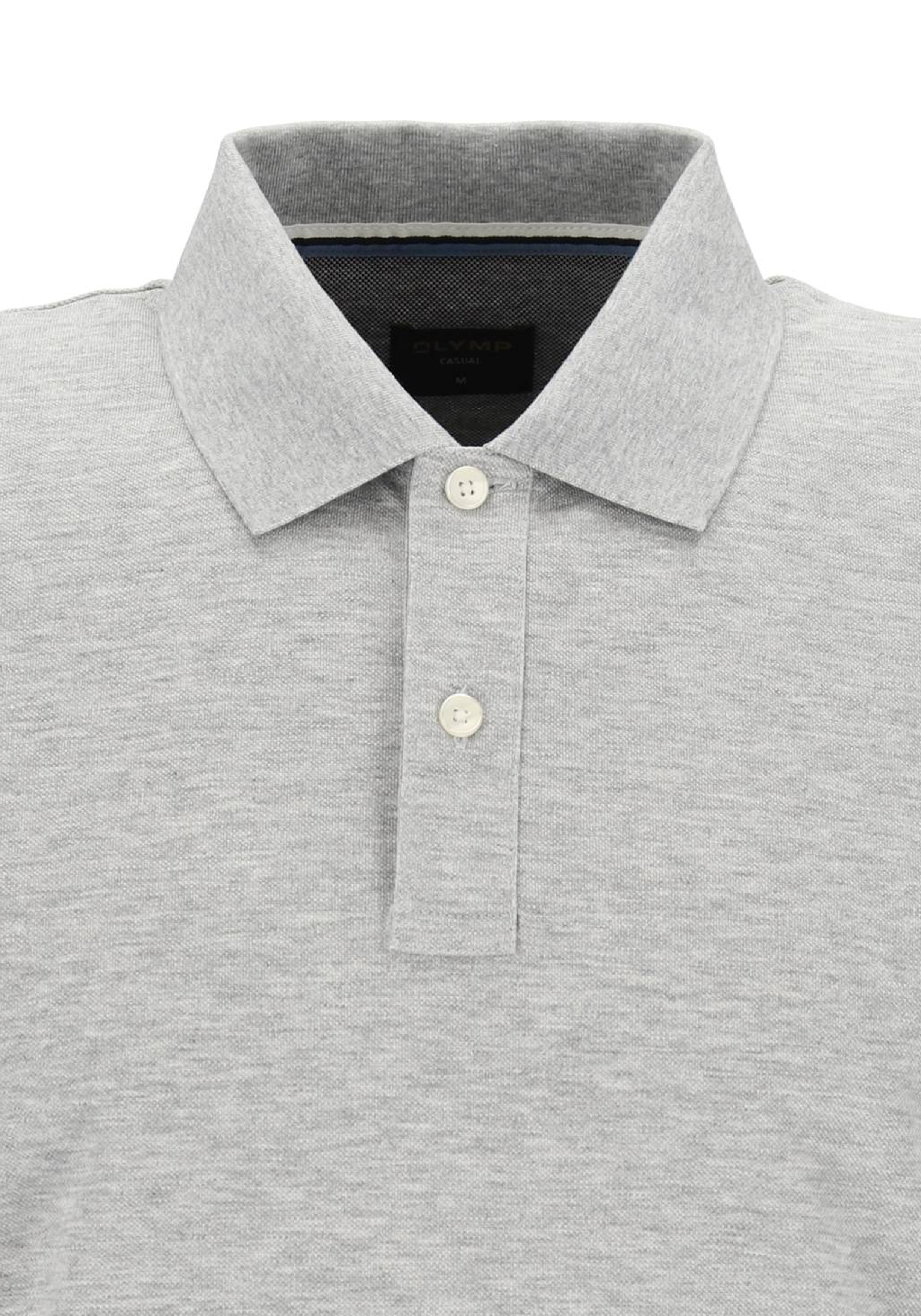 OLYMP Polo Casual, modern fit polo, lichtgrijs