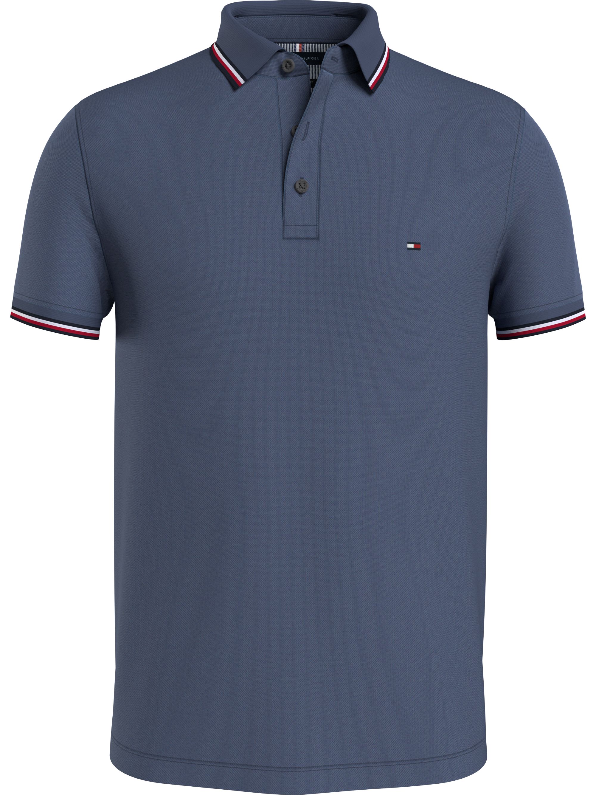 Tommy Hilfiger 1985 Rwb Tipped Slim Polo, heren poloshirt, jeansblauw