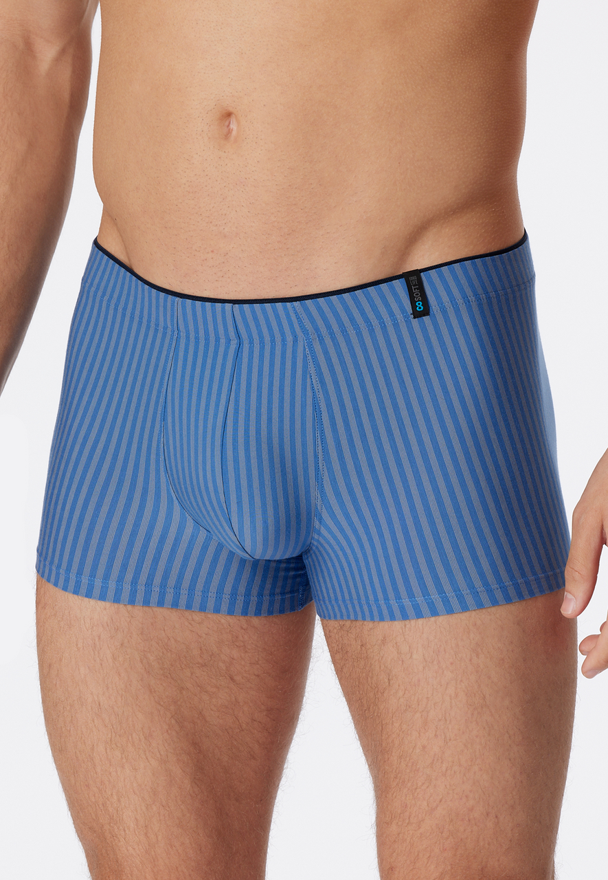 SCHIESSER Long Life Soft boxer (1-pack), heren shorts oceaanblauw gestreept