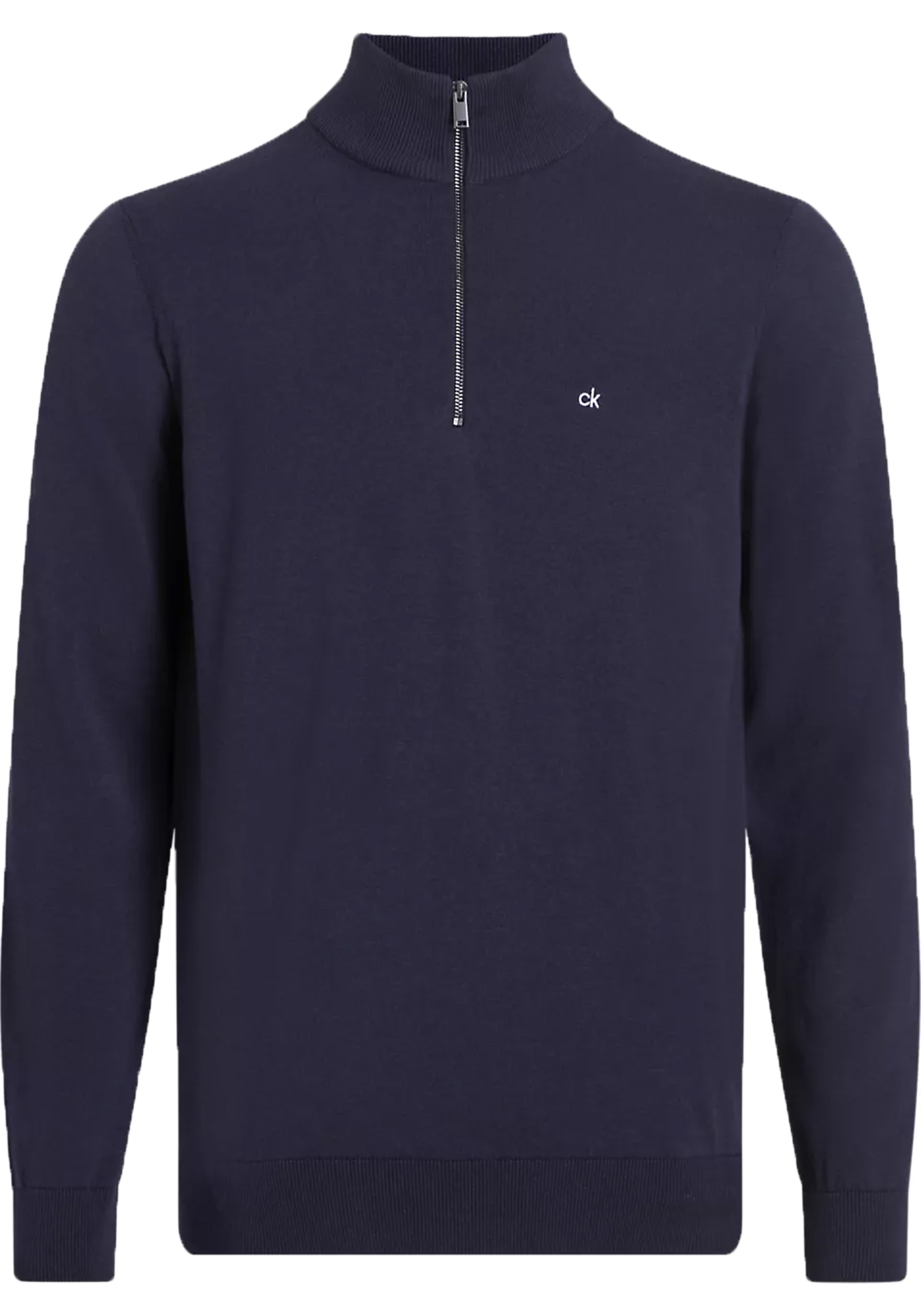 Calvin Klein heren pullover katoen met zijde, donkerblauw