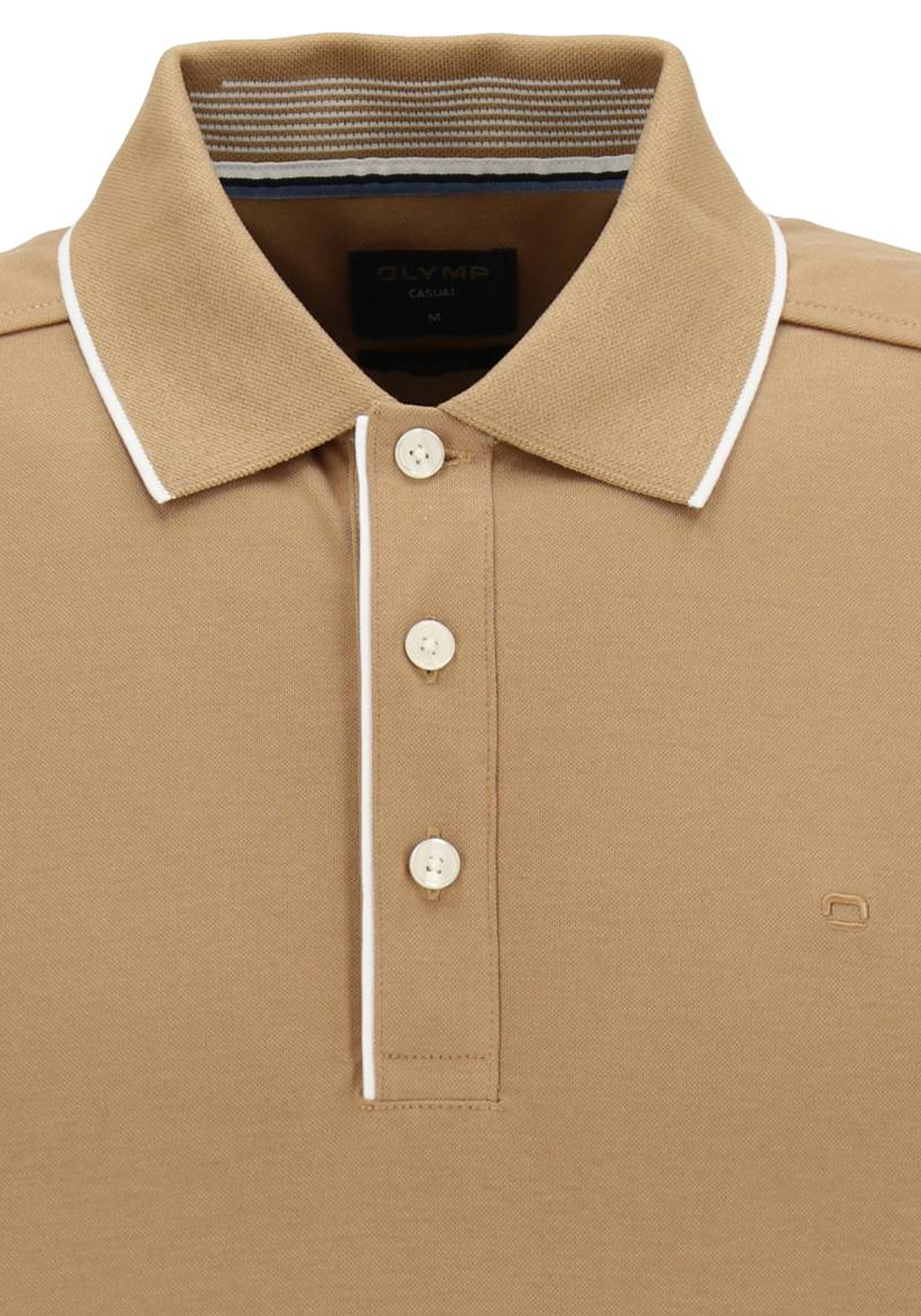 OLYMP Polo Casual, modern fit polo, caramel