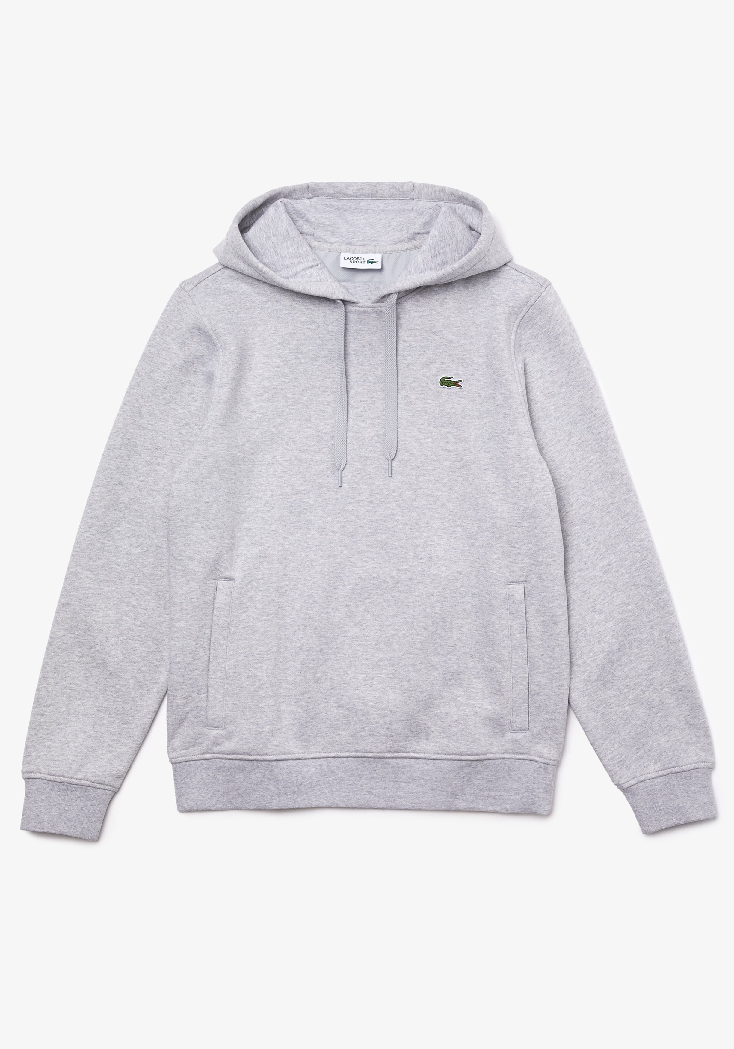 Lacoste heren hoodie sweatshirt, grijs melange