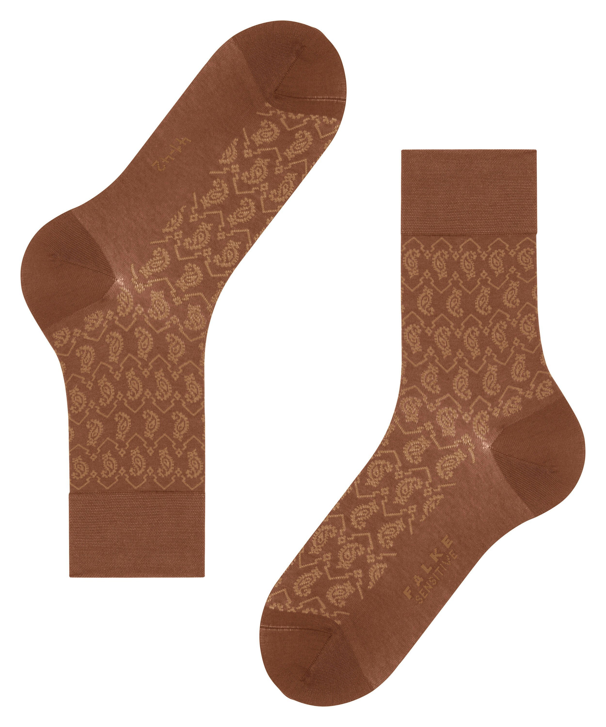 FALKE Sensitive Indian Tie Pattern herensokken, beige (clay)