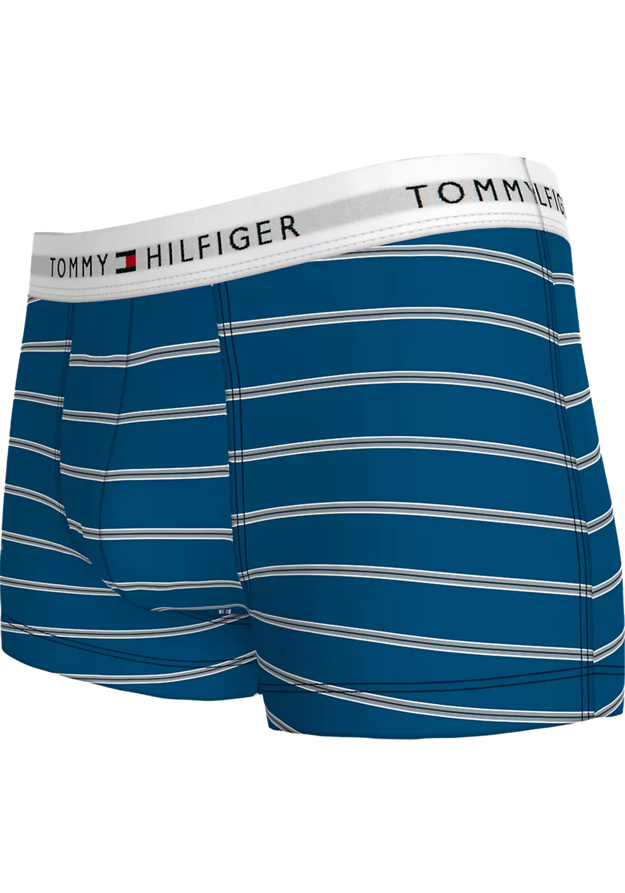 Tommy Hilfiger trunk (3-pack), heren boxers normale lengte, blauw gestreept, jeansblauw, grijs