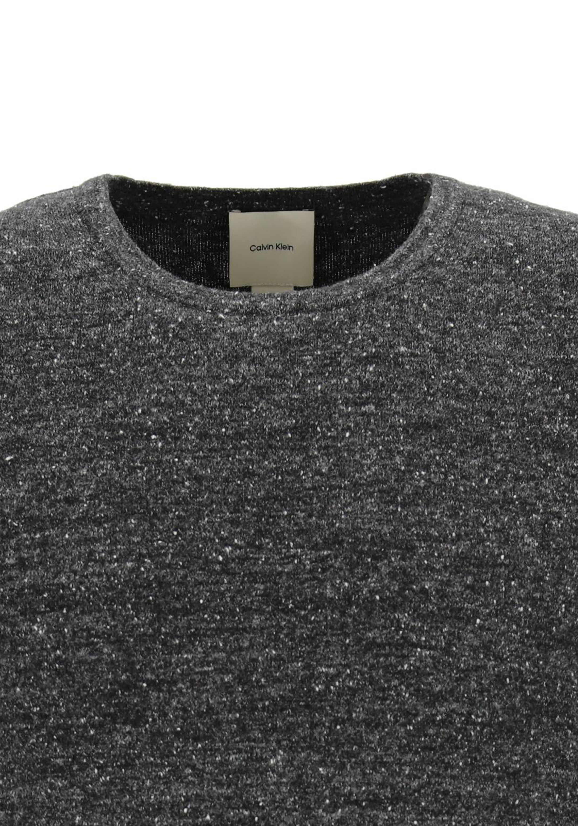 Calvin Klein heren pullover katoen met kasjmier, zwart