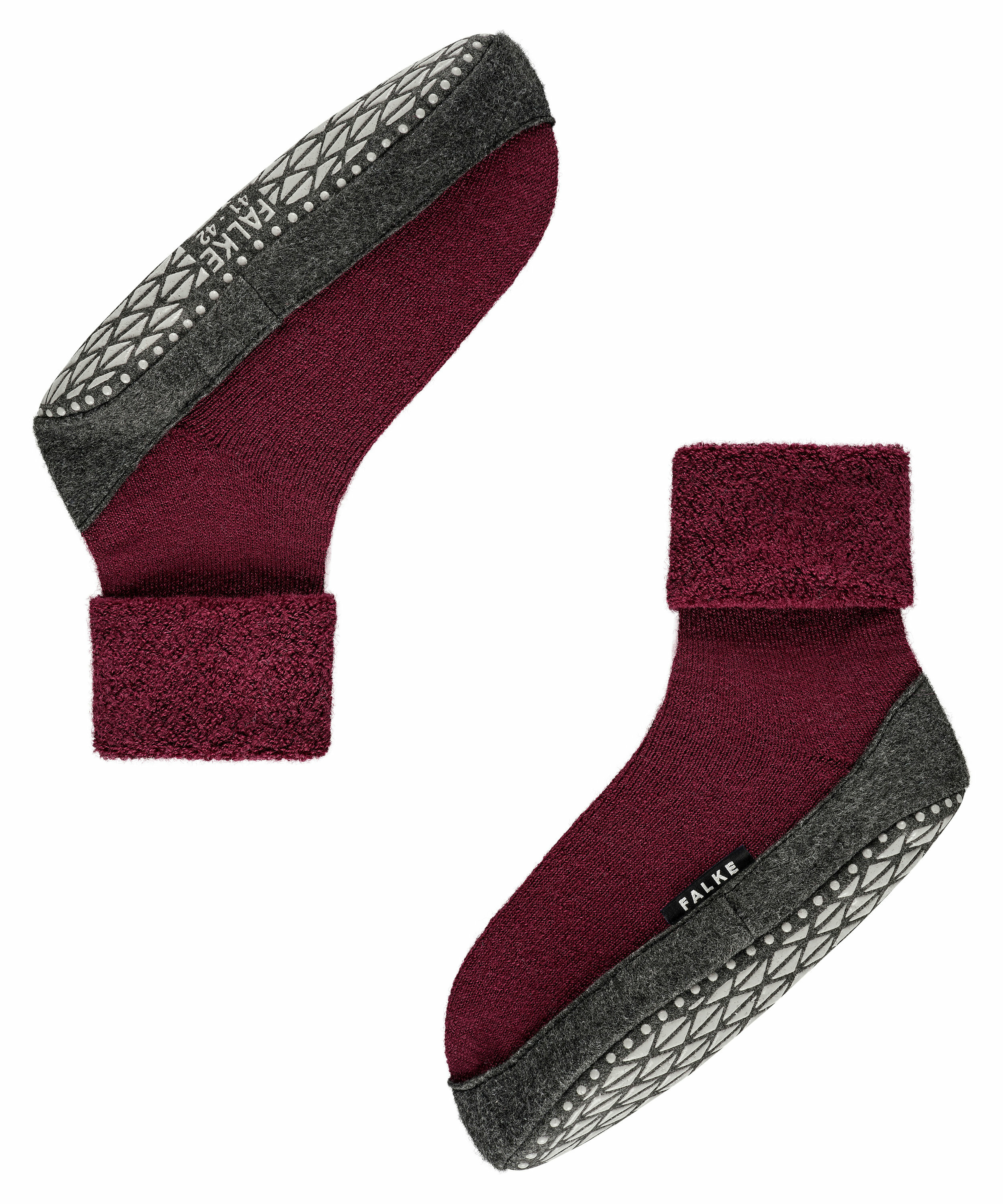 FALKE Cosyshoe huissokken, bordeaux rood (barolo)