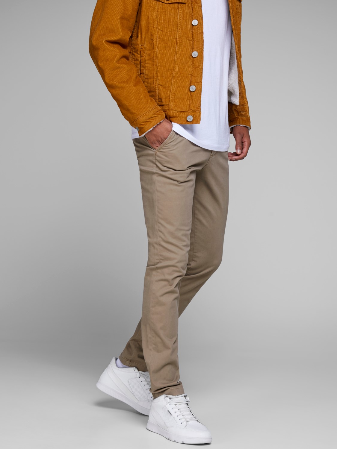 JACK & JONES Marco Bowie loose fit, heren chino, beige