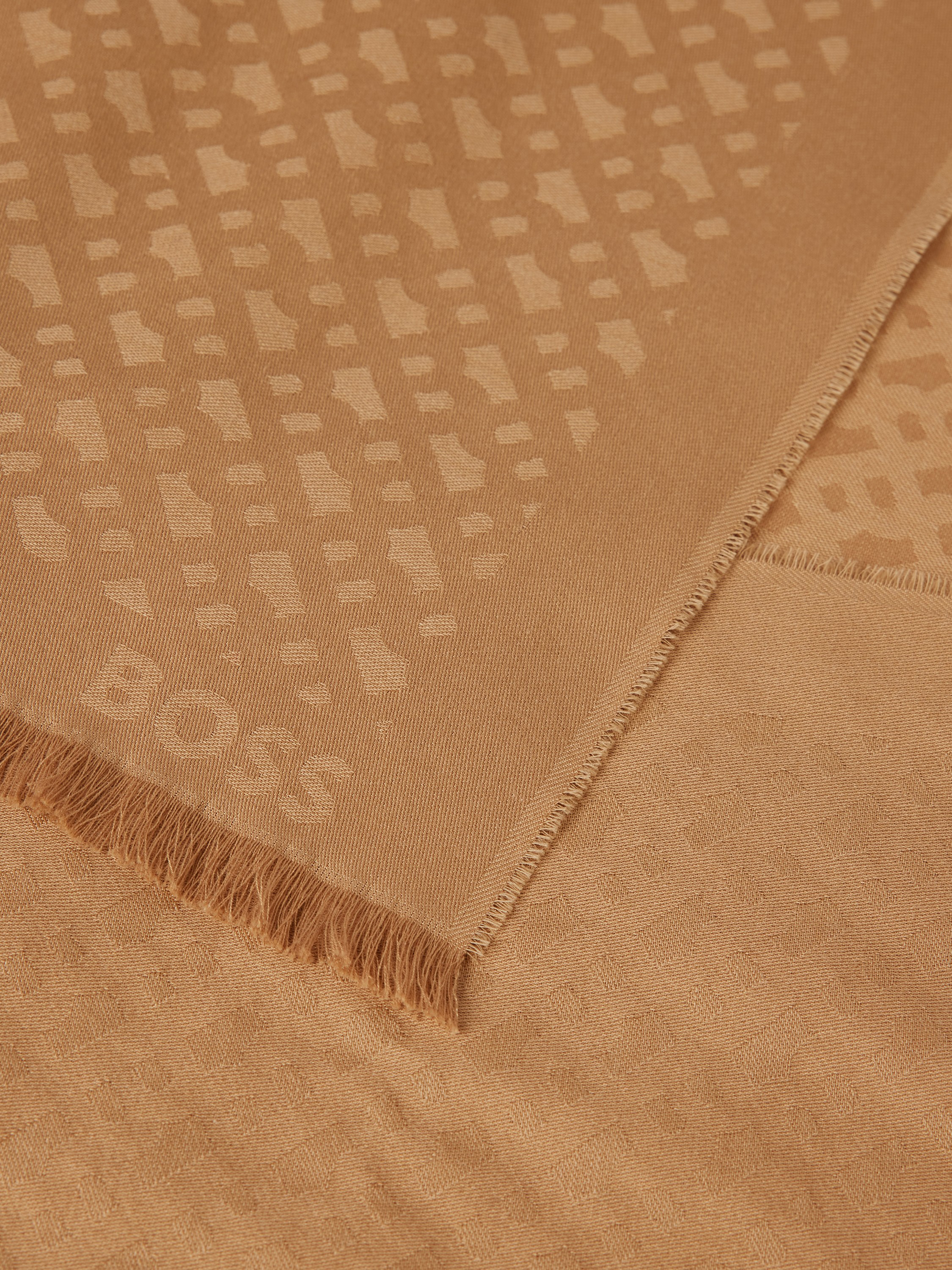 BOSS Ledonio sjaal katoen met wolmengsel, heren sjaal gewoven, midden beige