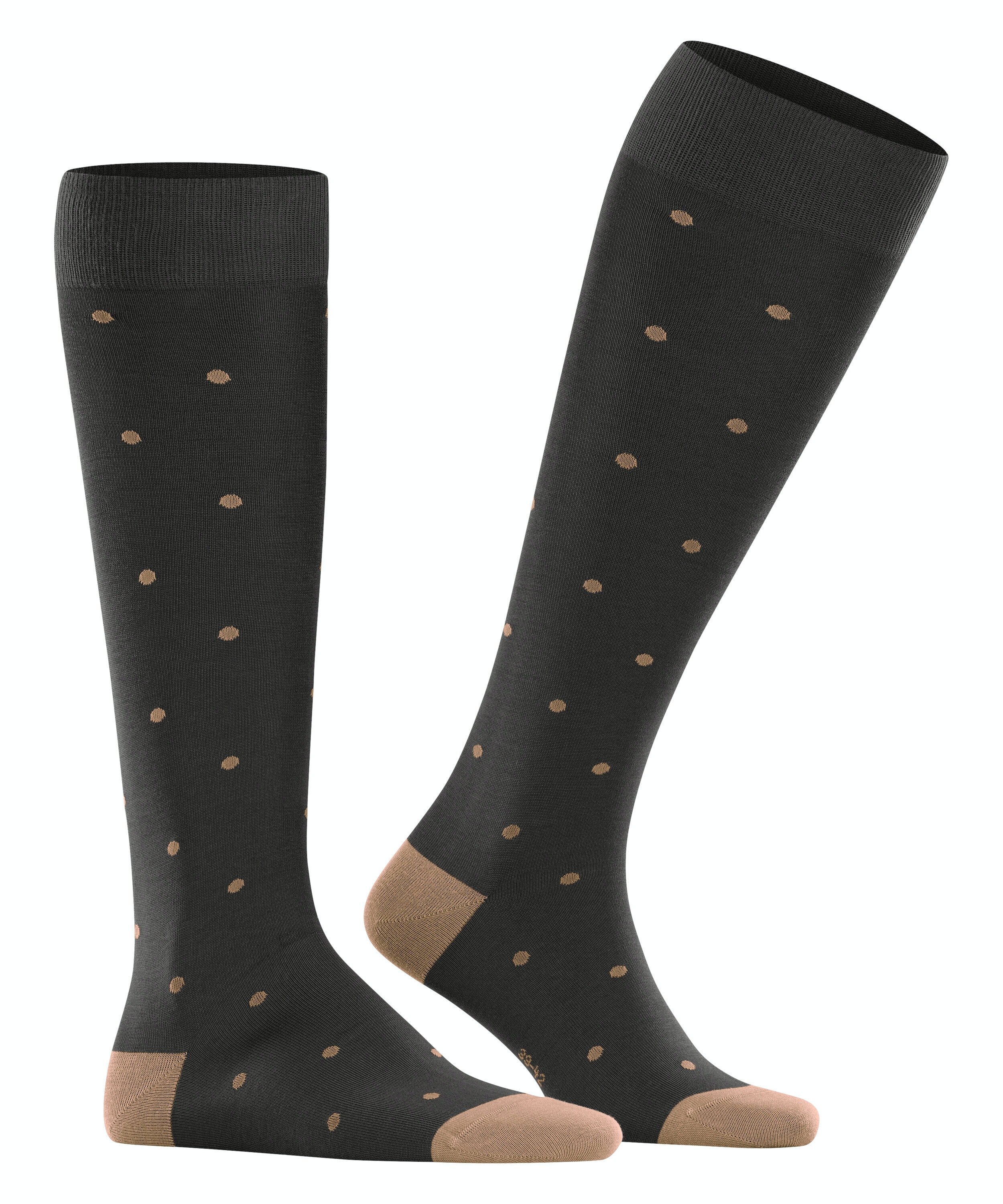 FALKE Dot heren kniekousen, bruin (brown)