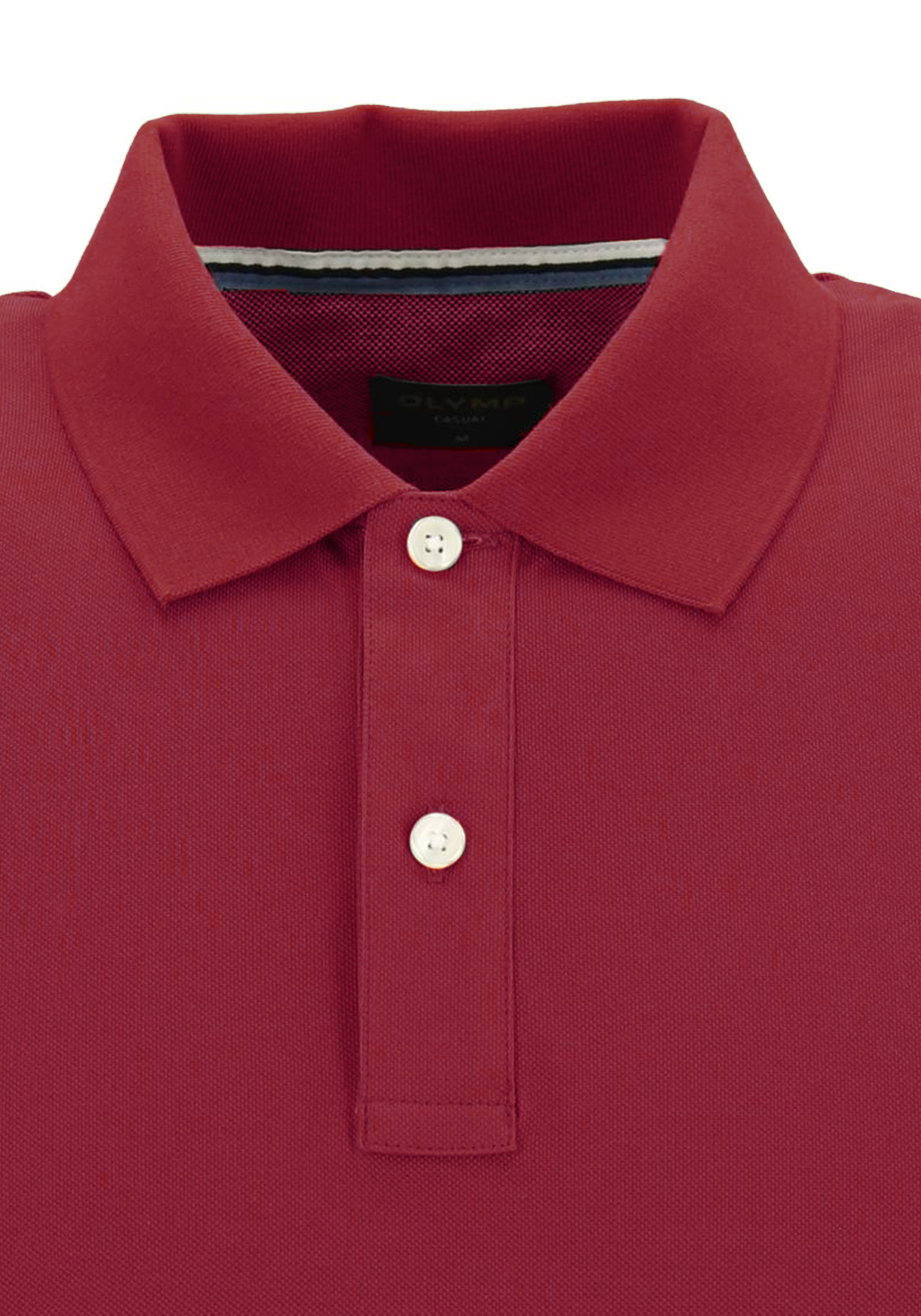 OLYMP Polo Casual, modern fit polo, donkerrood