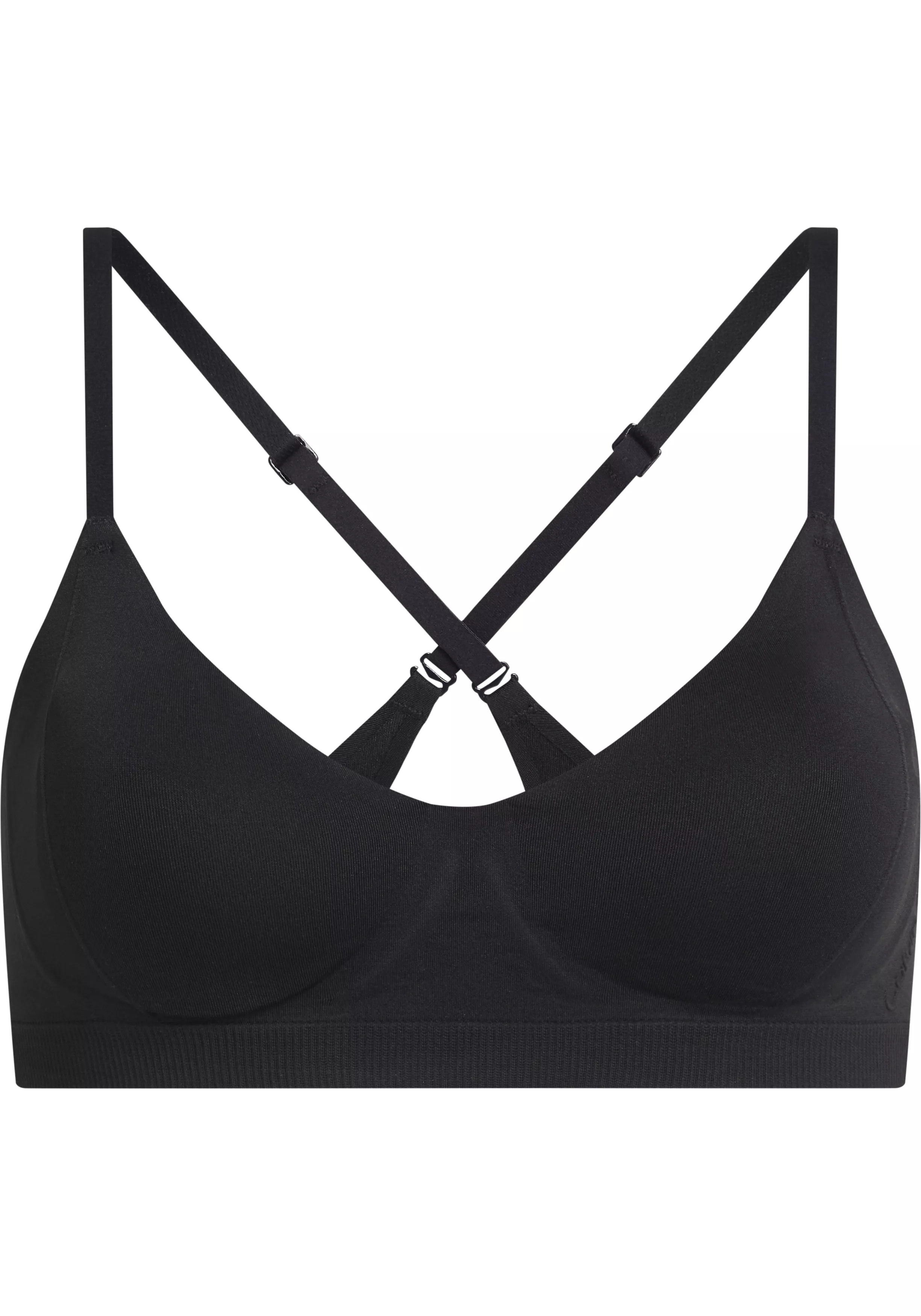 Calvin Klein dames Bonded Flex lightly lined bralette, bralette, zwart