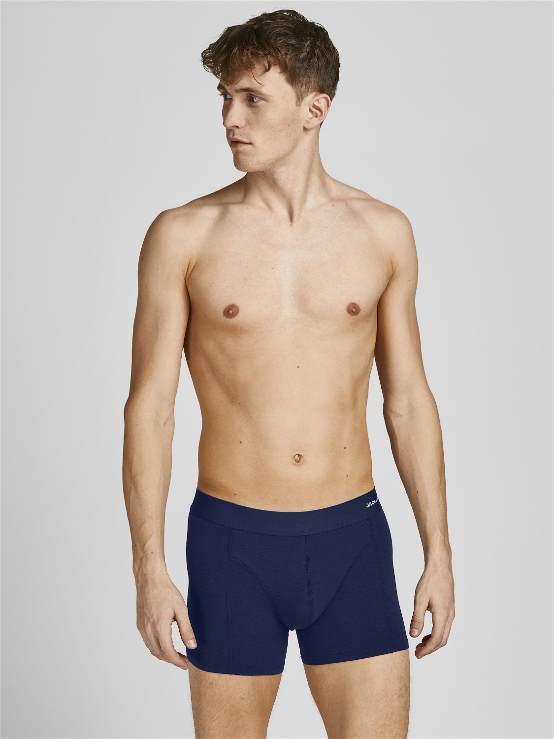 JACK & JONES Jacbasic bamboo trunks (3-pack), heren boxers normale lengte, groen, blauw, grijs en zwart