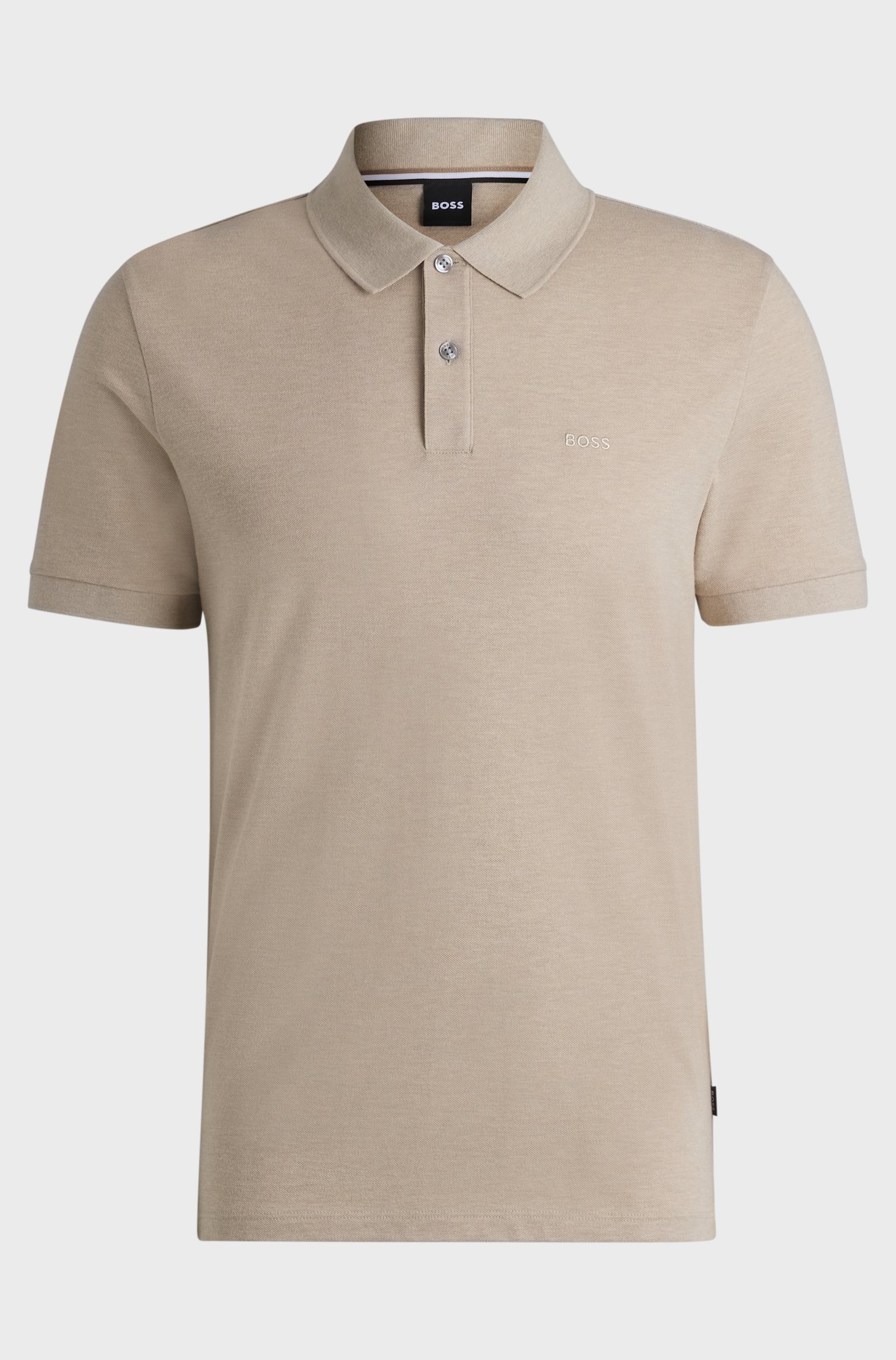 BOSS Pallas regular fit polo, pique, beige