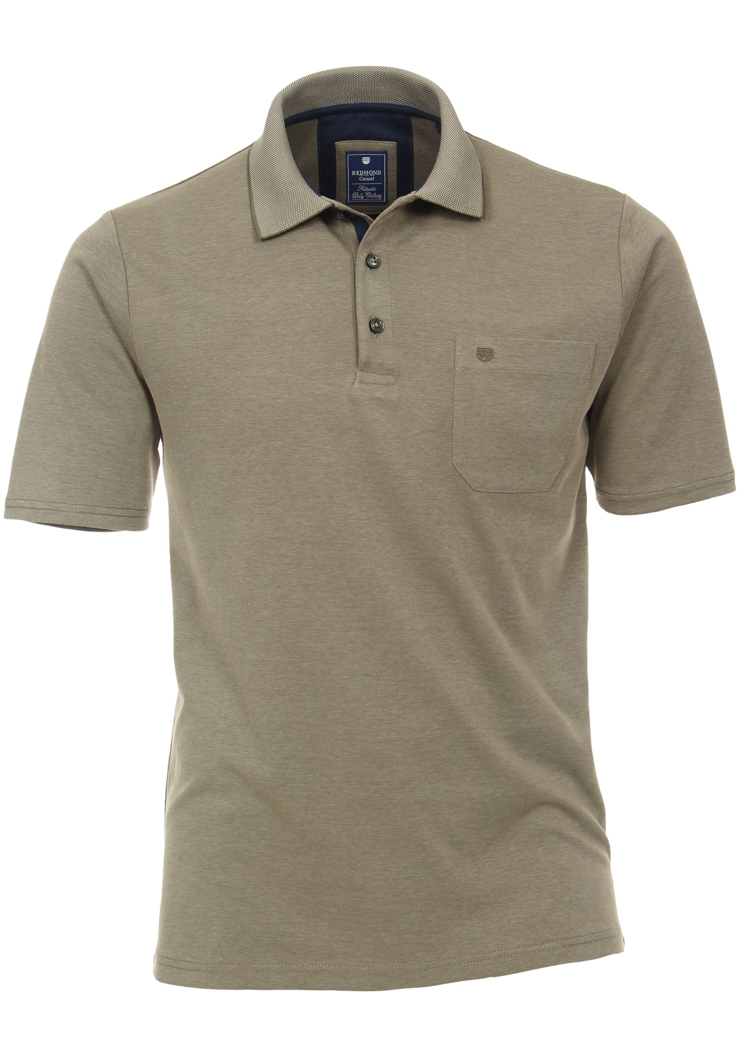 Redmond regular fit poloshirt, olijfgroen melange