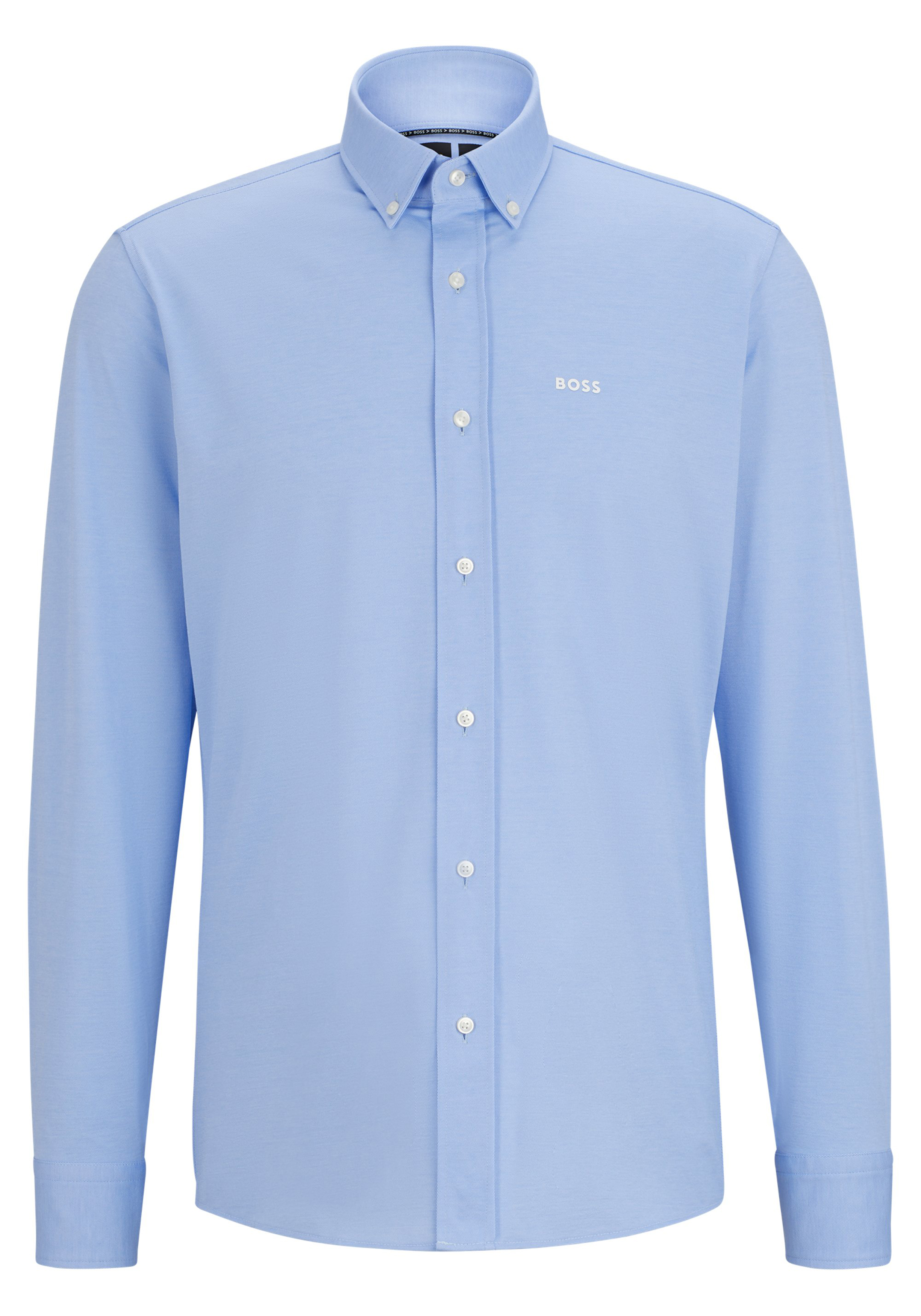 BOSS Joe regular fit overhemd, structuur, blauw