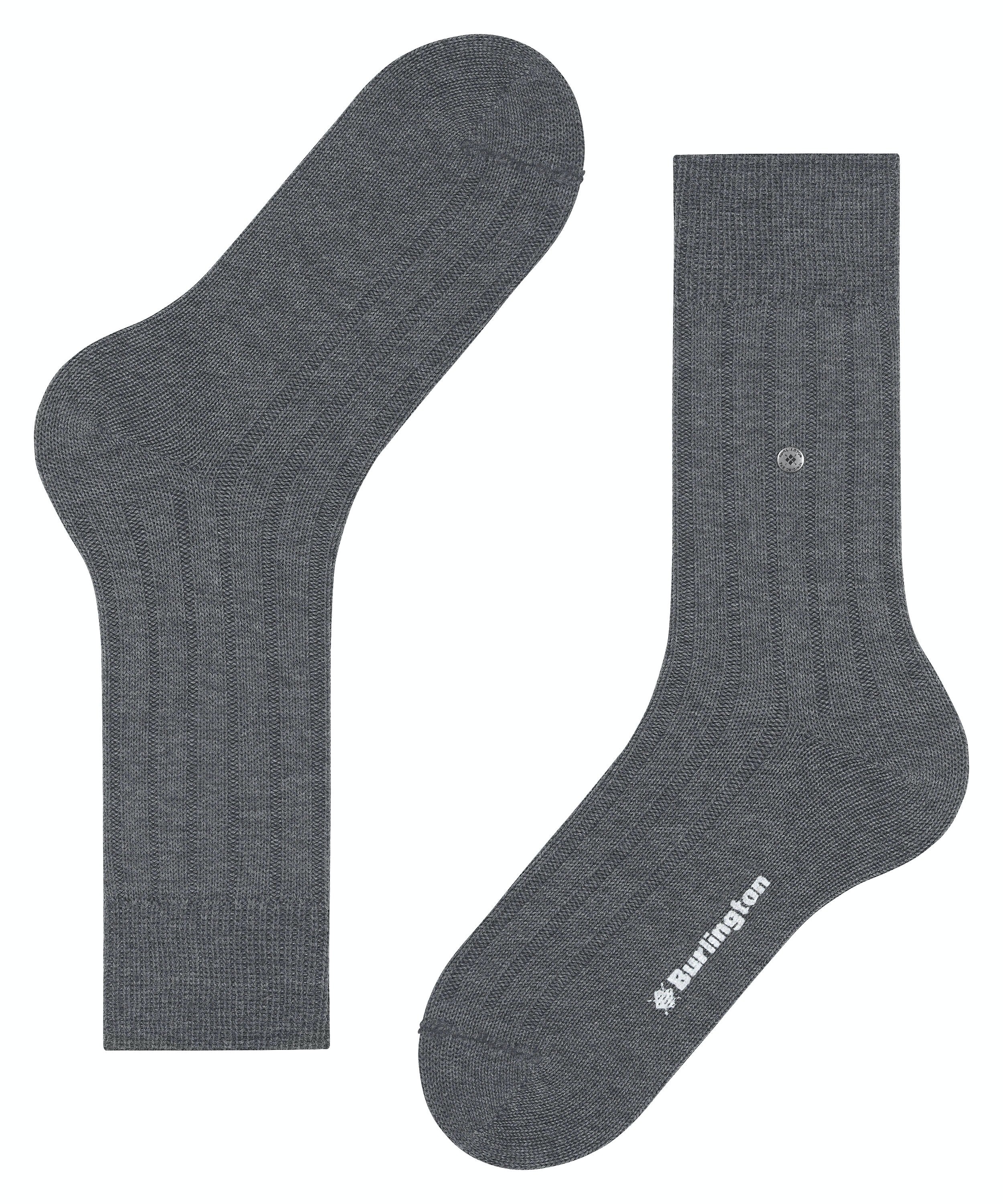 Burlington Dover herensokken, grijs (dark grey)