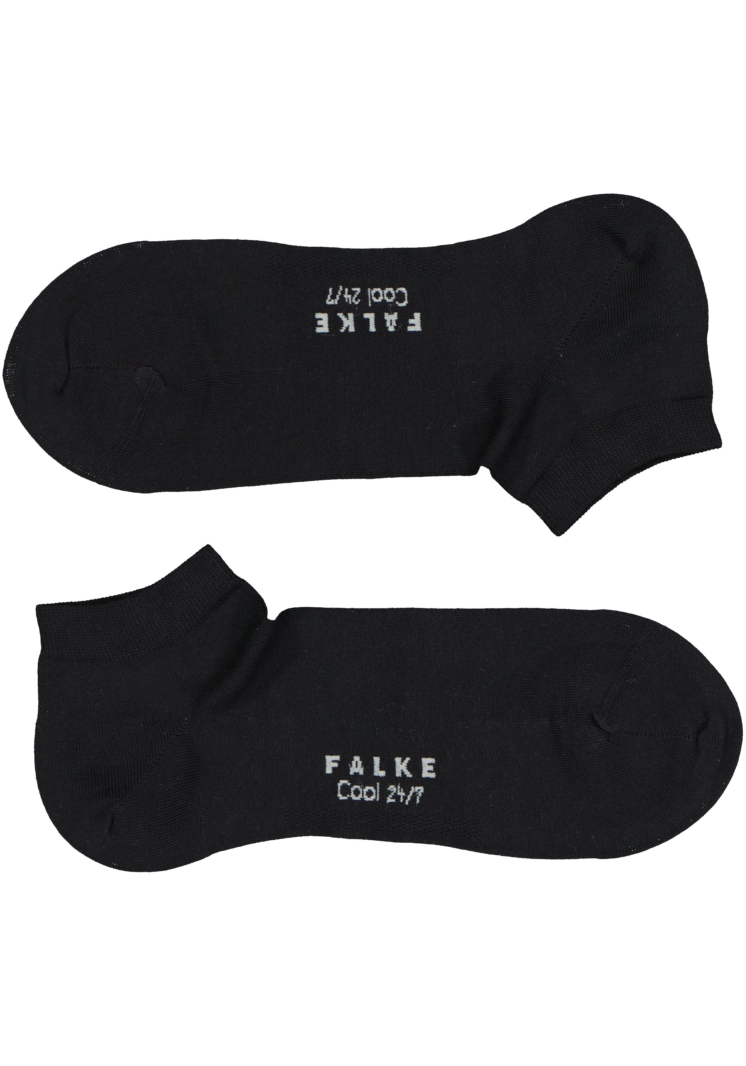 FALKE Cool 24/7 heren enkelsokken, zwart (black)