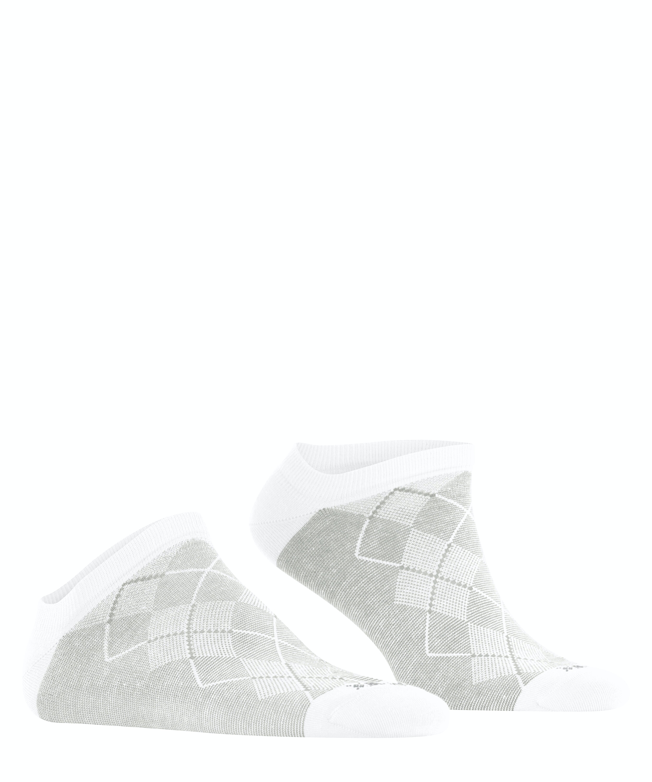 Burlington Carrington heren sneakersokken, wit (white)