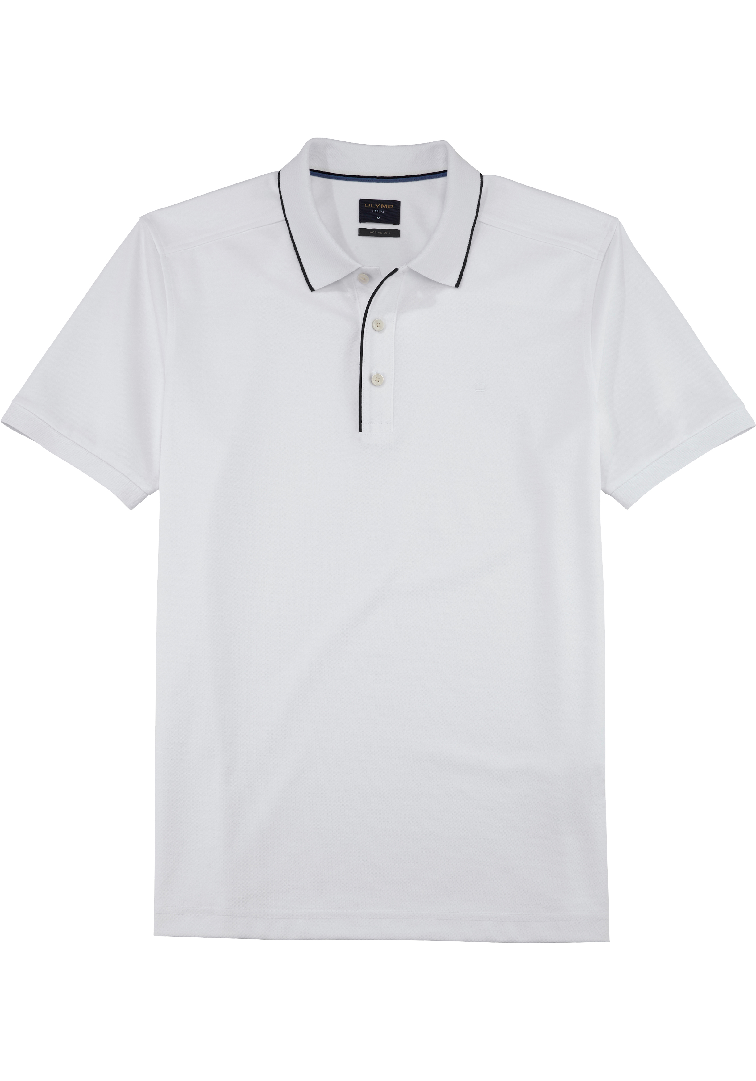 OLYMP Polo Casual, modern fit polo, wit