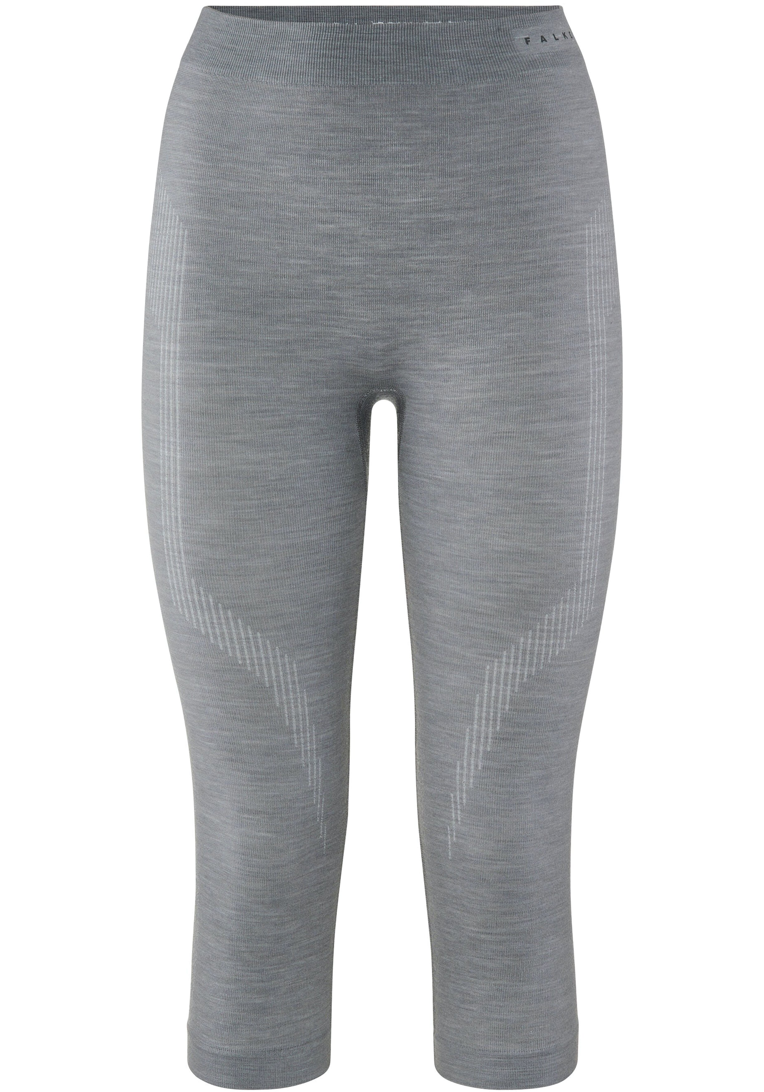 FALKE dames 3/4 tights Wool-Tech, thermobroek, grijs (grey-heather)