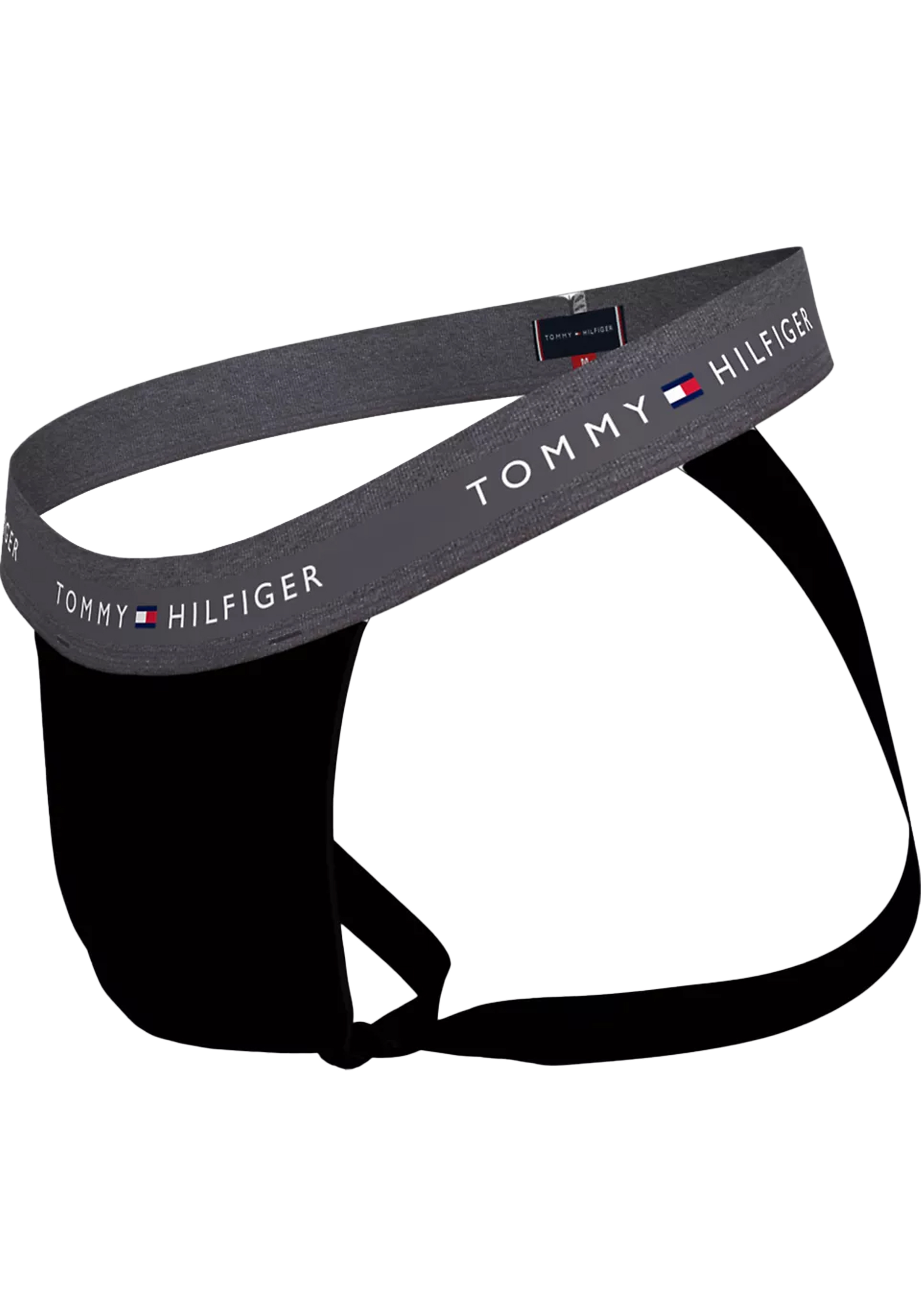 Tommy Hilfiger jockstrap (3-pack), heren jockstrap, zwart met gekleurde tailleband