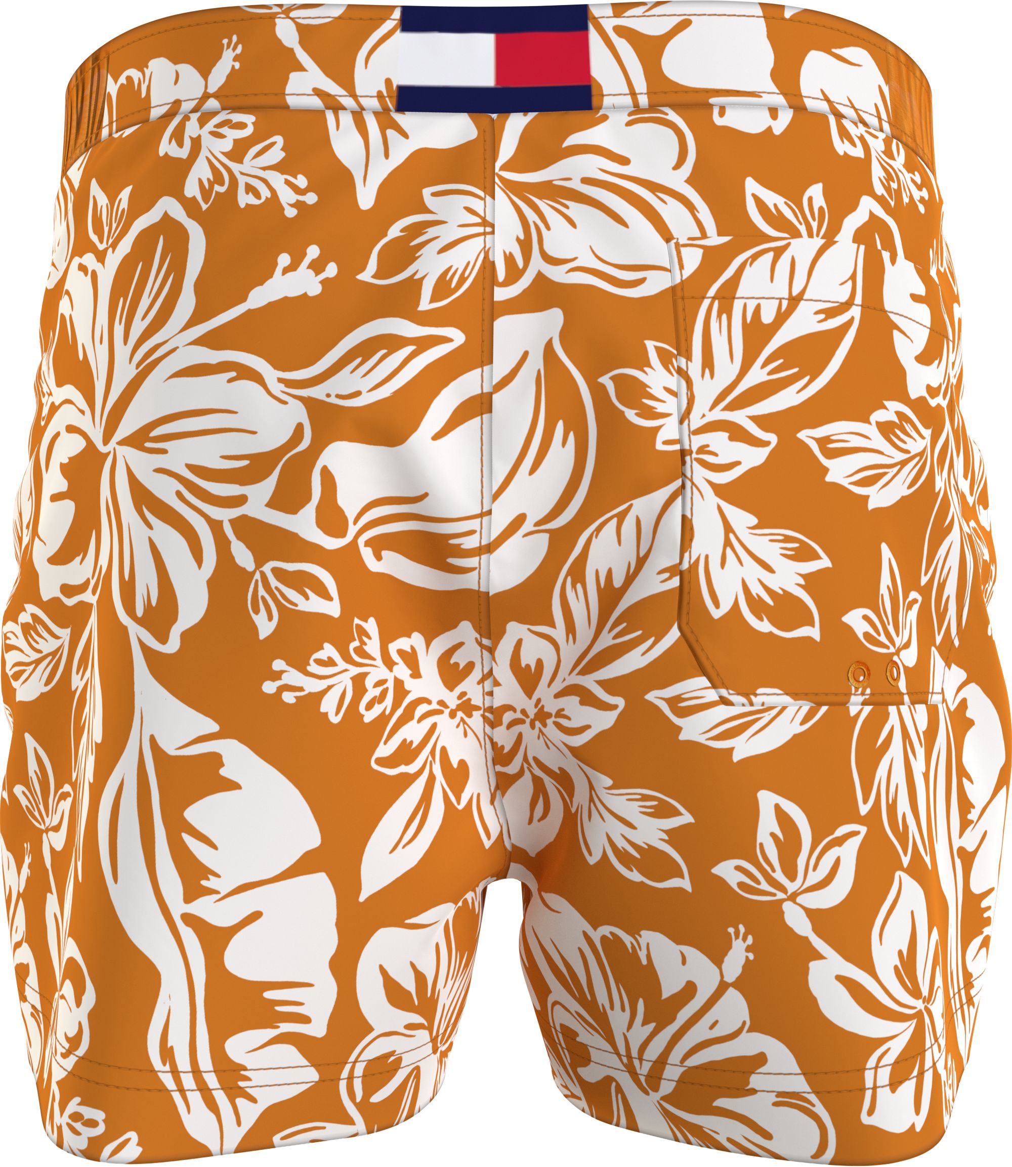 Tommy Hilfiger Medium Tailored swimshort, heren zwembroek, oranje dessin