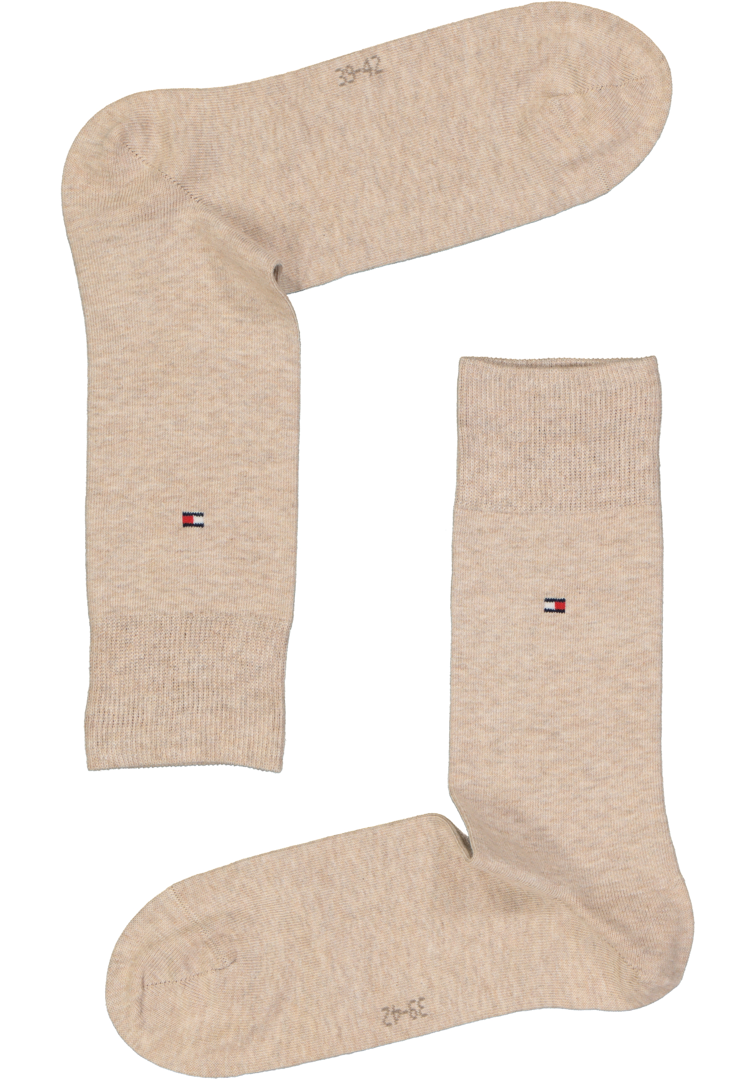 Tommy Hilfiger Classic Socks (2-pack), herensokken katoen, beige