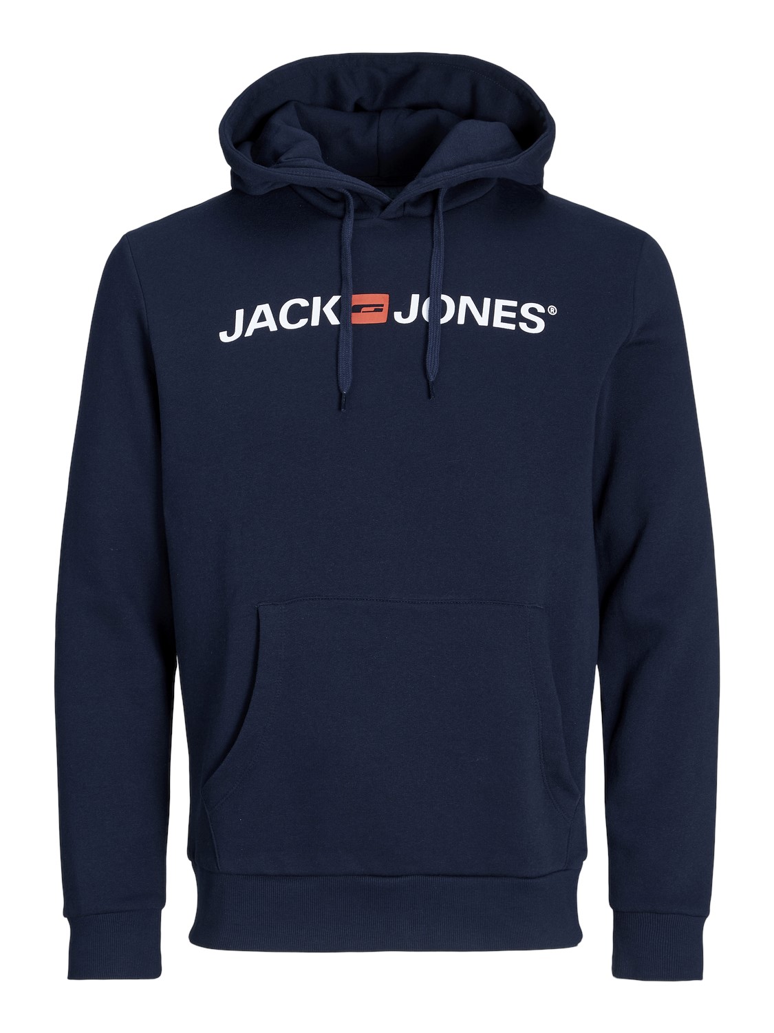 JACK & JONES Corp old logo sweat hood slim fit, heren hoodie katoenmengsel met capuchon, blauw