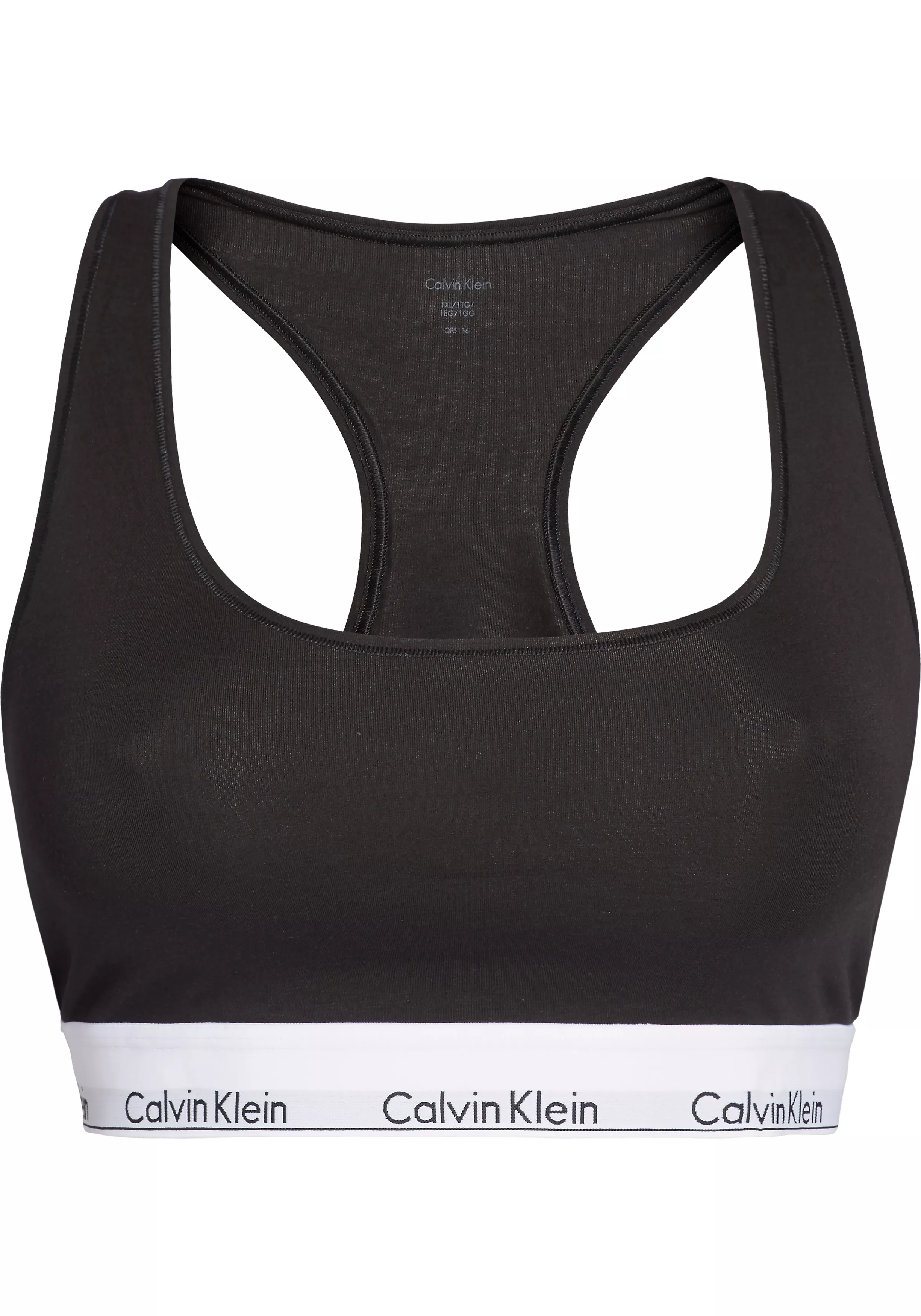 Calvin Klein dames Modern Cotton unlined bralette, bralette, zwart