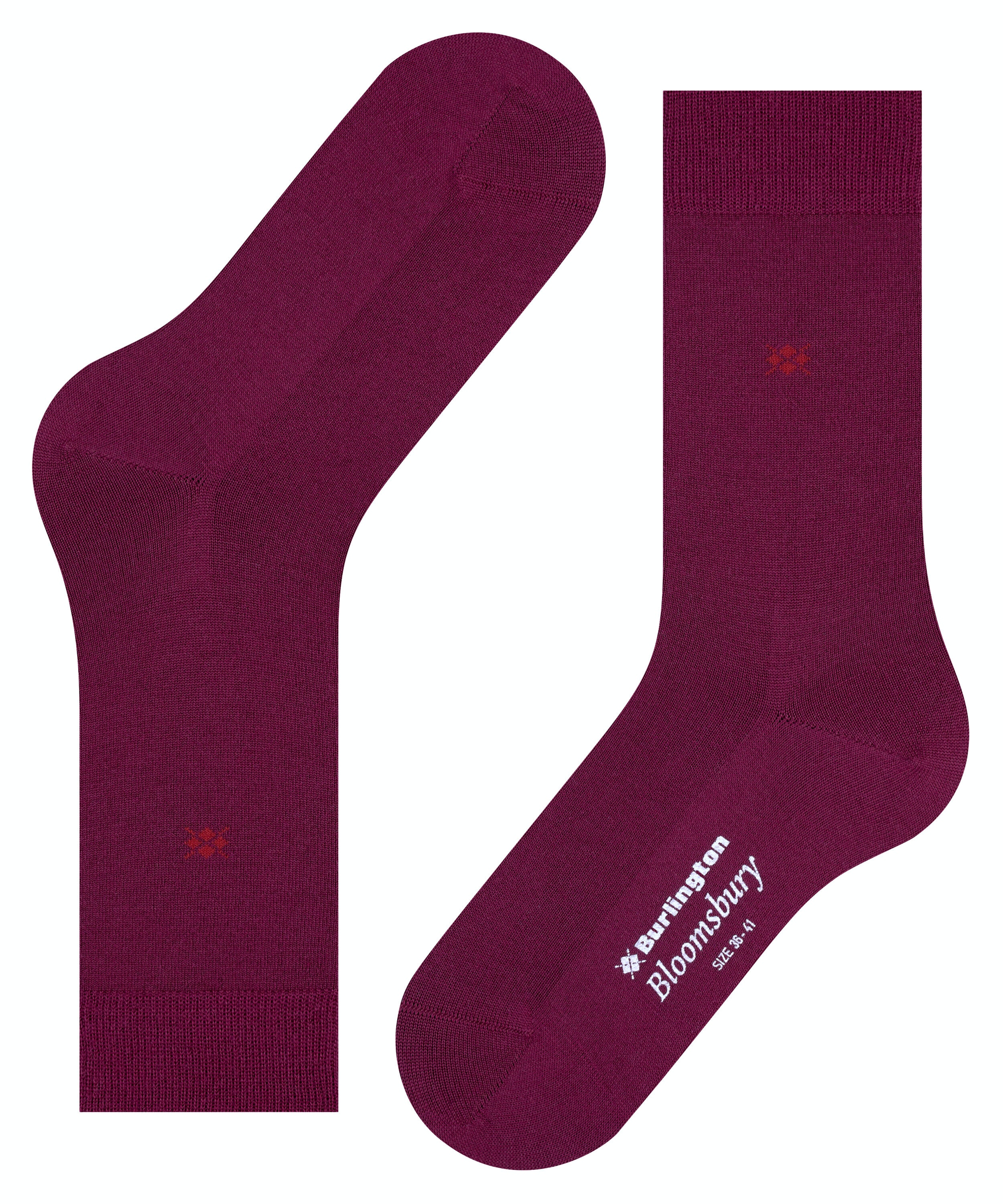 Burlington Bloomsbury damessokken, rood (merlot)