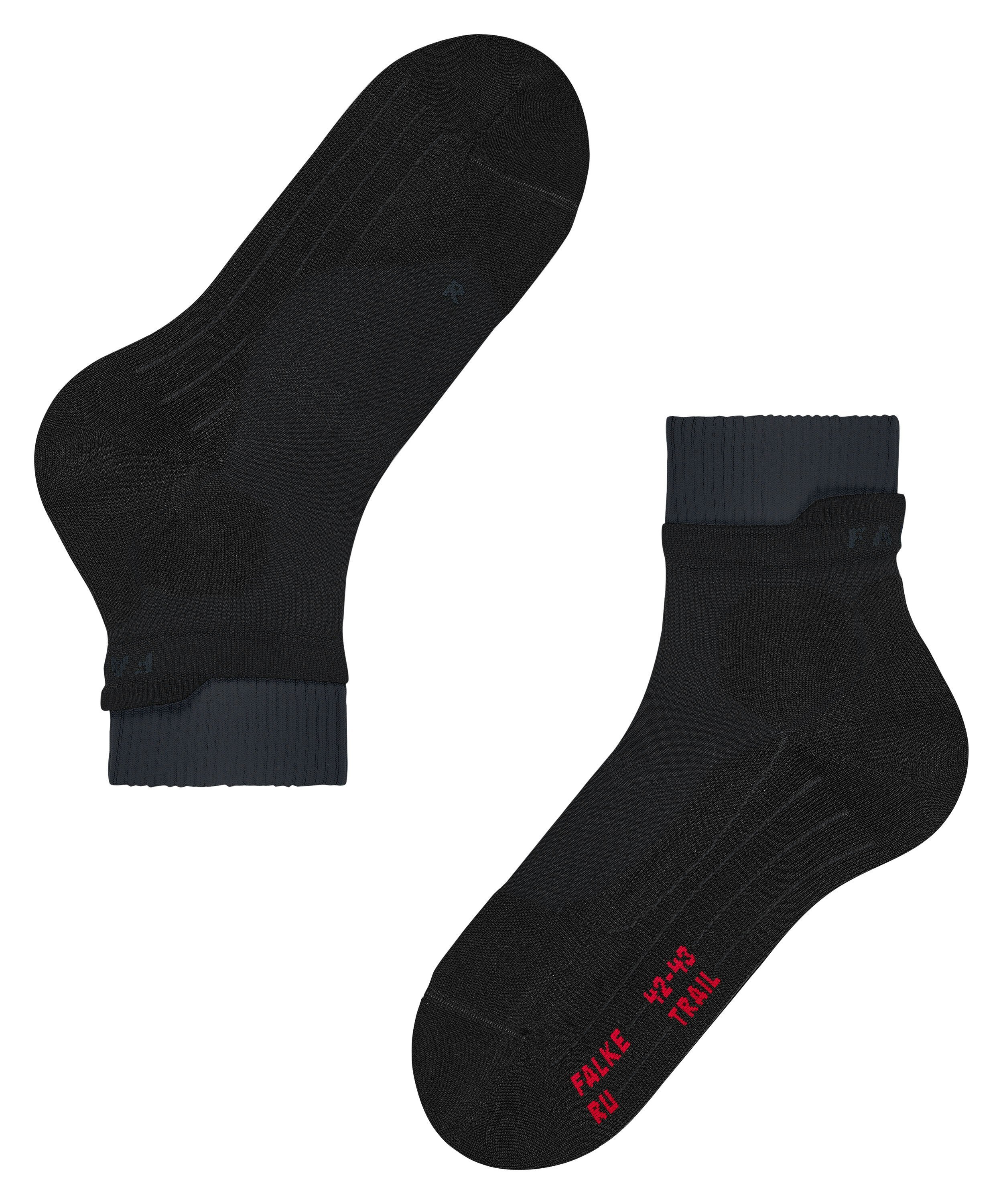 FALKE RU Trail heren running sokken, zwart (black)