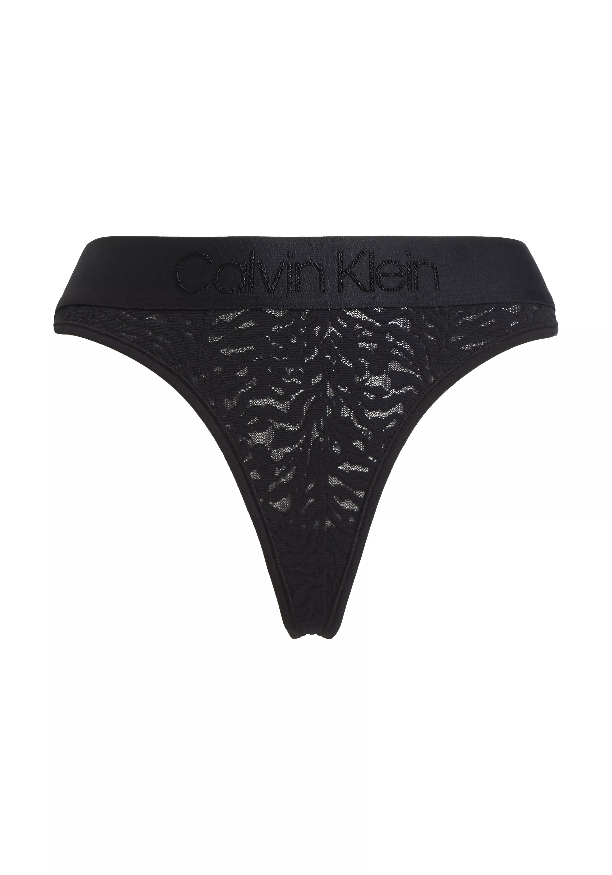 Calvin Klein dames thong (1-pack), string, zwart