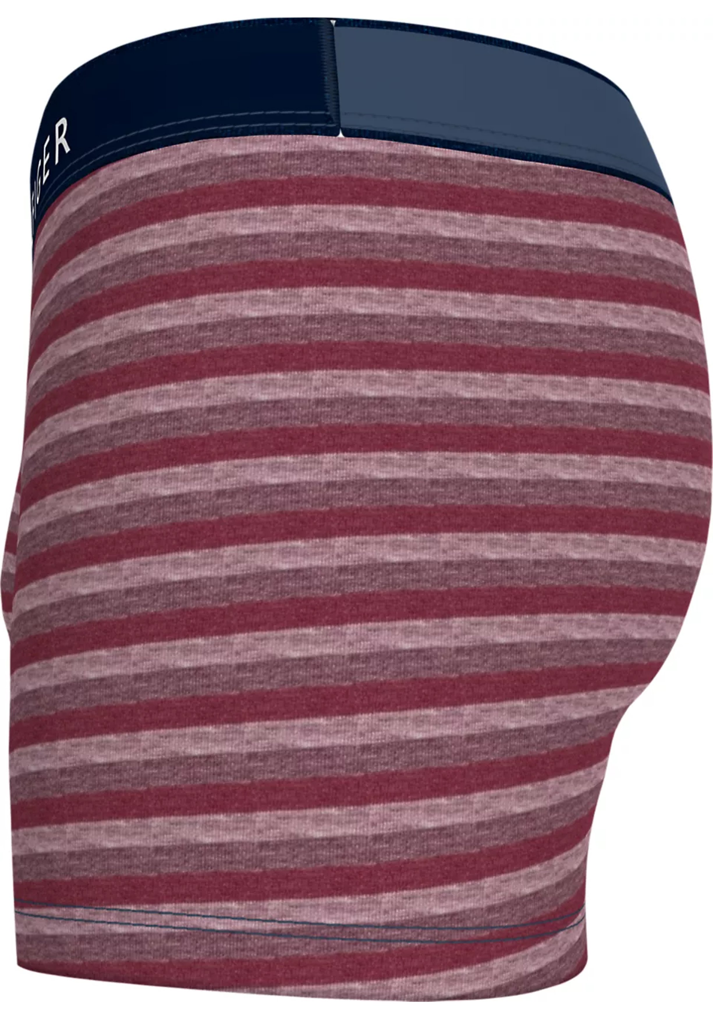 Tommy Hilfiger trunk (3-pack), heren boxers normale lengte, verschillende kleuren rood melange en gestreept