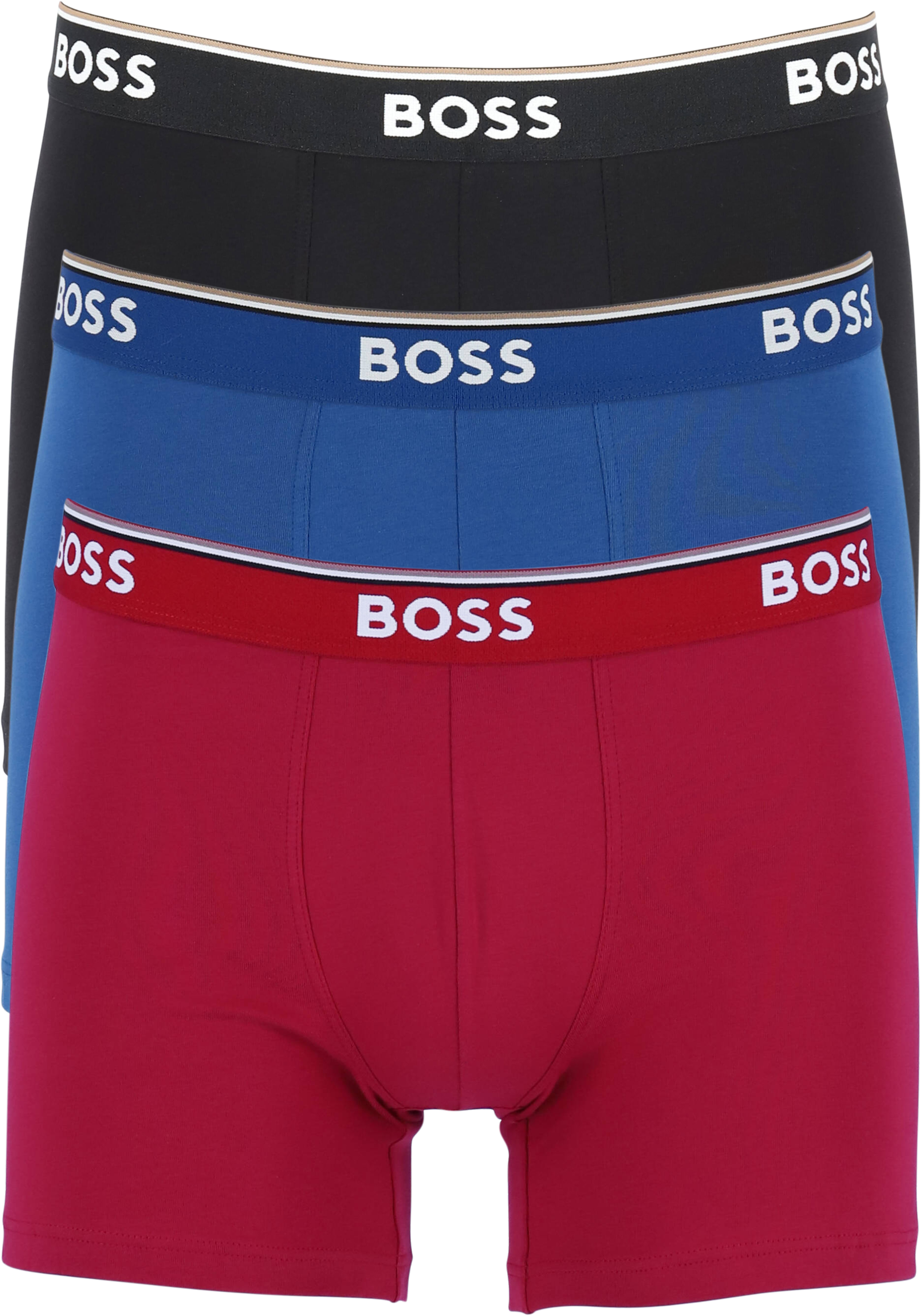 HUGO BOSS Power boxer briefs (3-pack), heren boxers normale lengte, rood, blauw, zwart