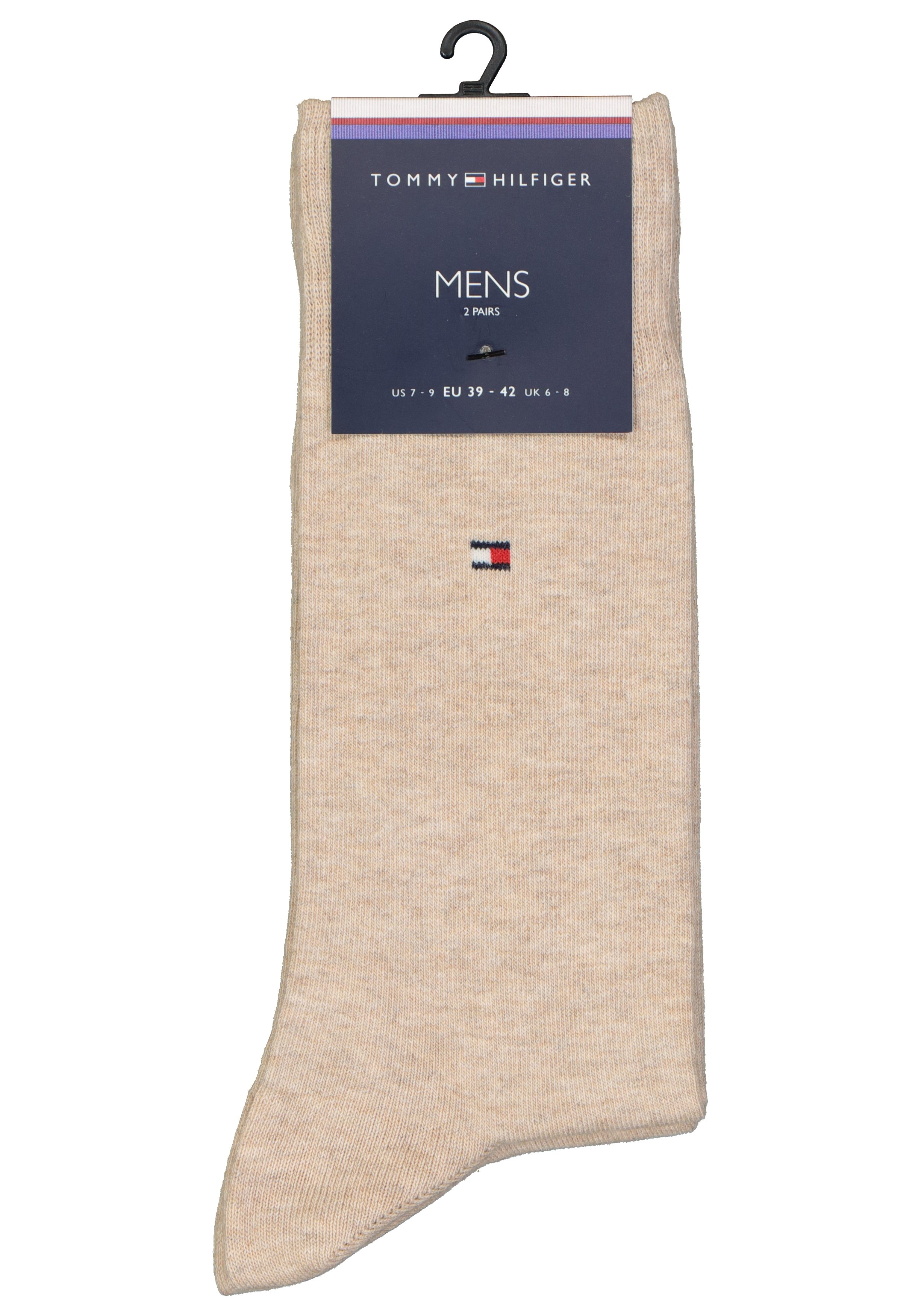 Tommy Hilfiger Classic Socks (2-pack), herensokken katoen, beige