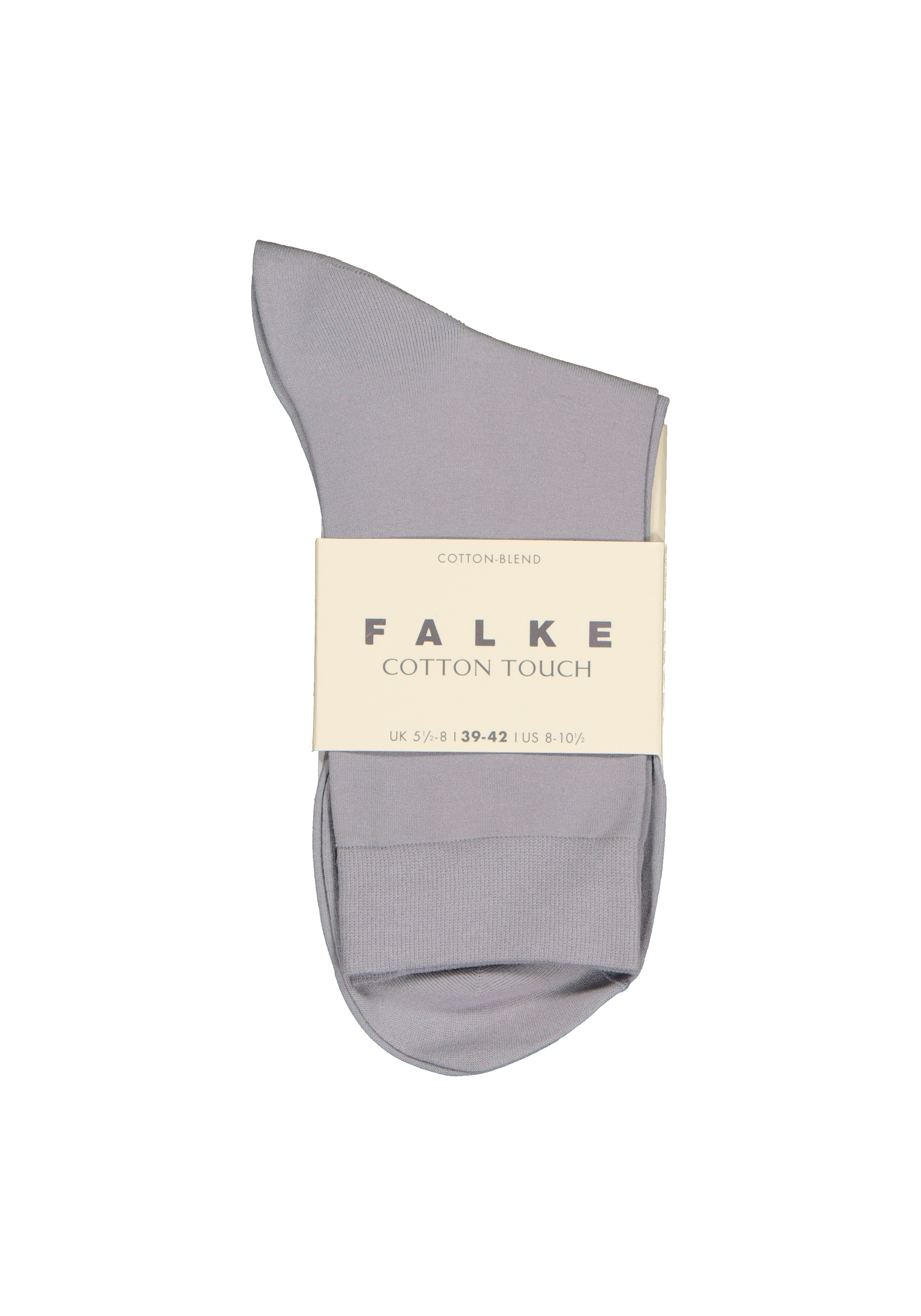 FALKE Cotton Touch damessokken, katoen, zilvergrijs (silver)