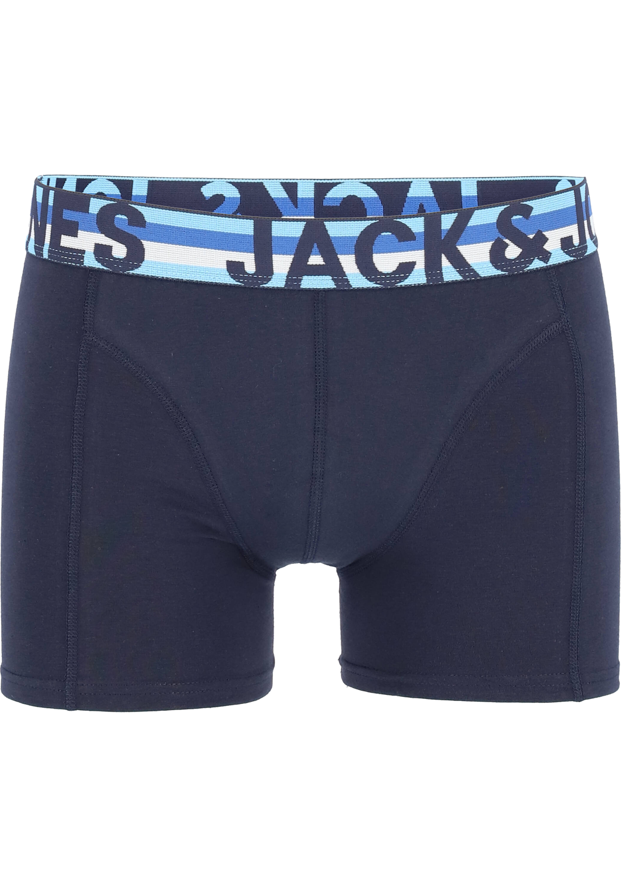 Jack & Jones heren boxers Jachenrik trunks (3-pack), blauw uni en dessin