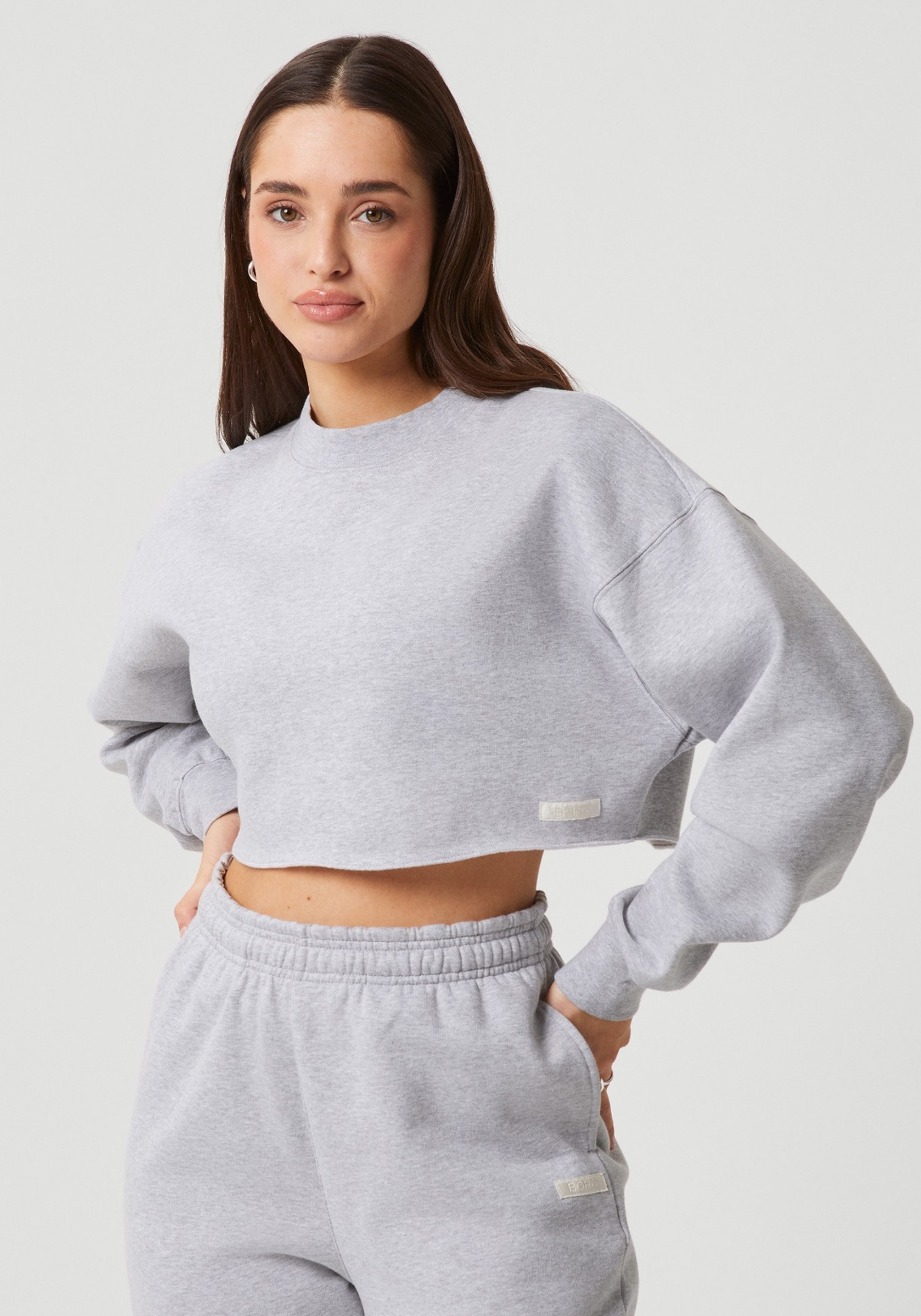 Bjorn Borg dames Studio oversized cropped crew, grijs