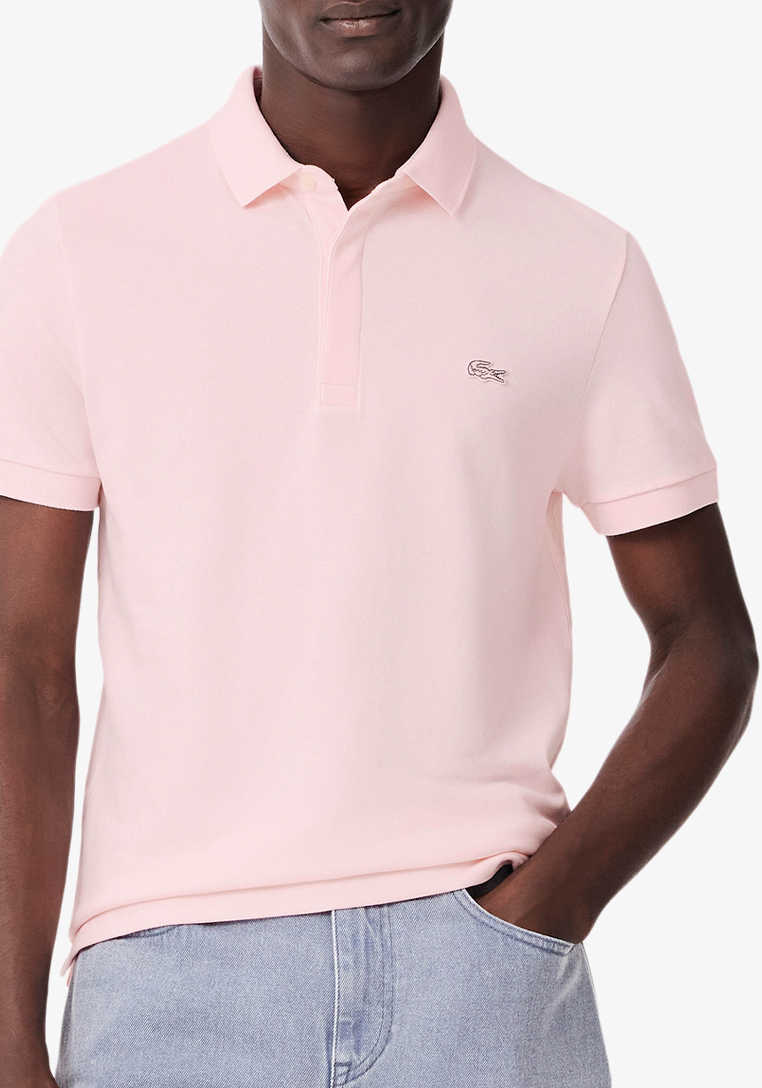 Lacoste Paris Stretch Pique Polo Regular Fit, lichtroze