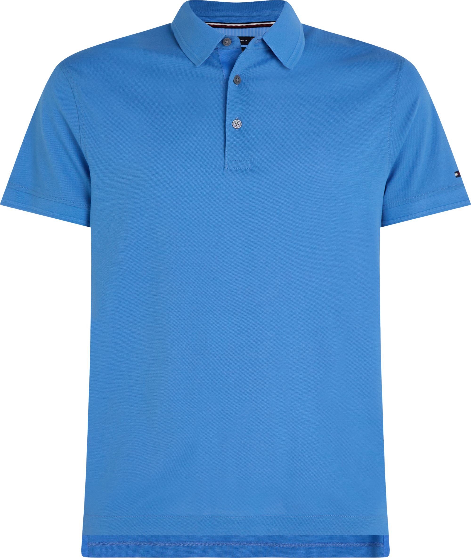 Tommy Hilfiger Dc Es Mercerized Pique Slim Polo, heren poloshirt, middenblauw