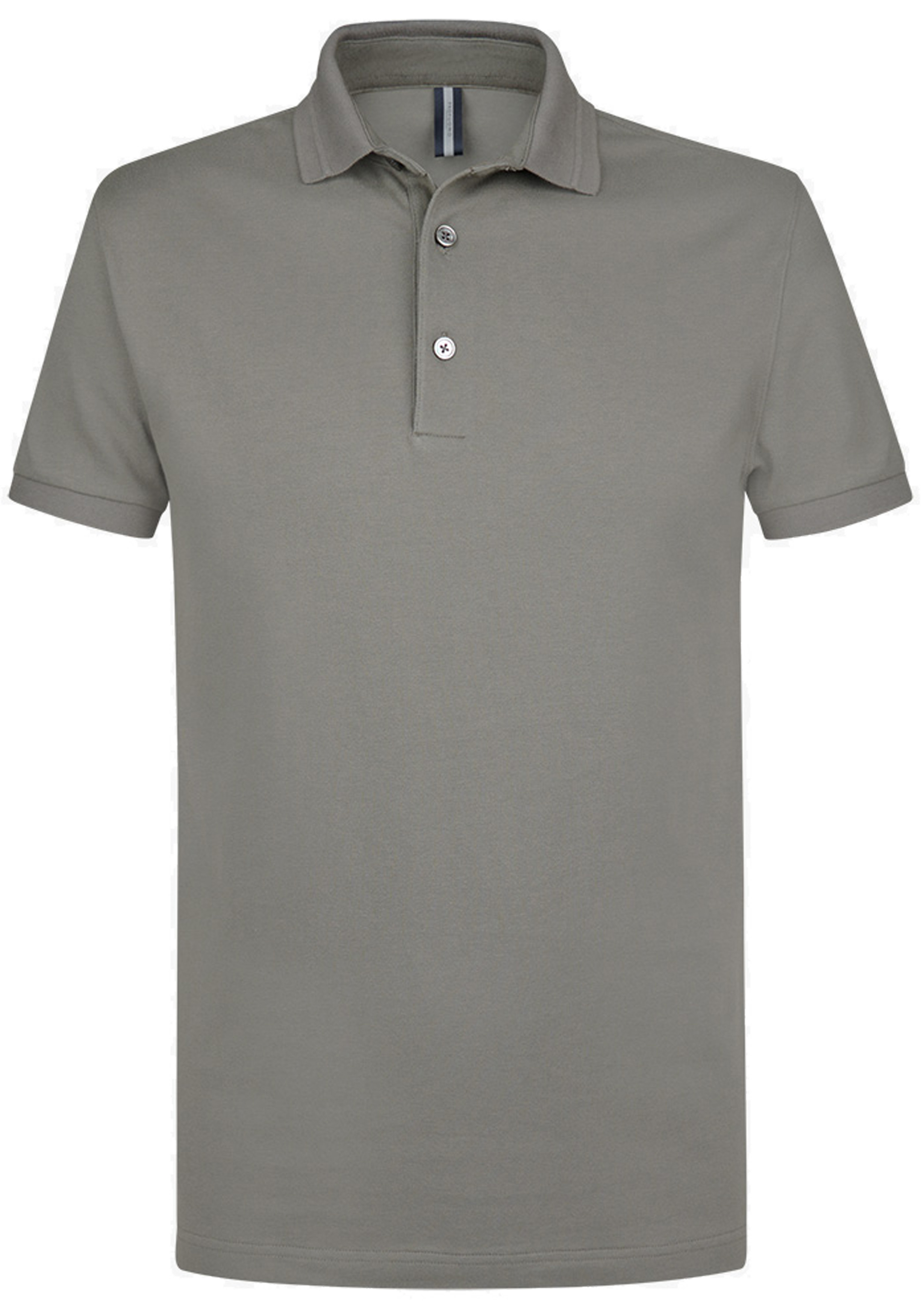 Profuomo slim fit heren polo, olijfgroen