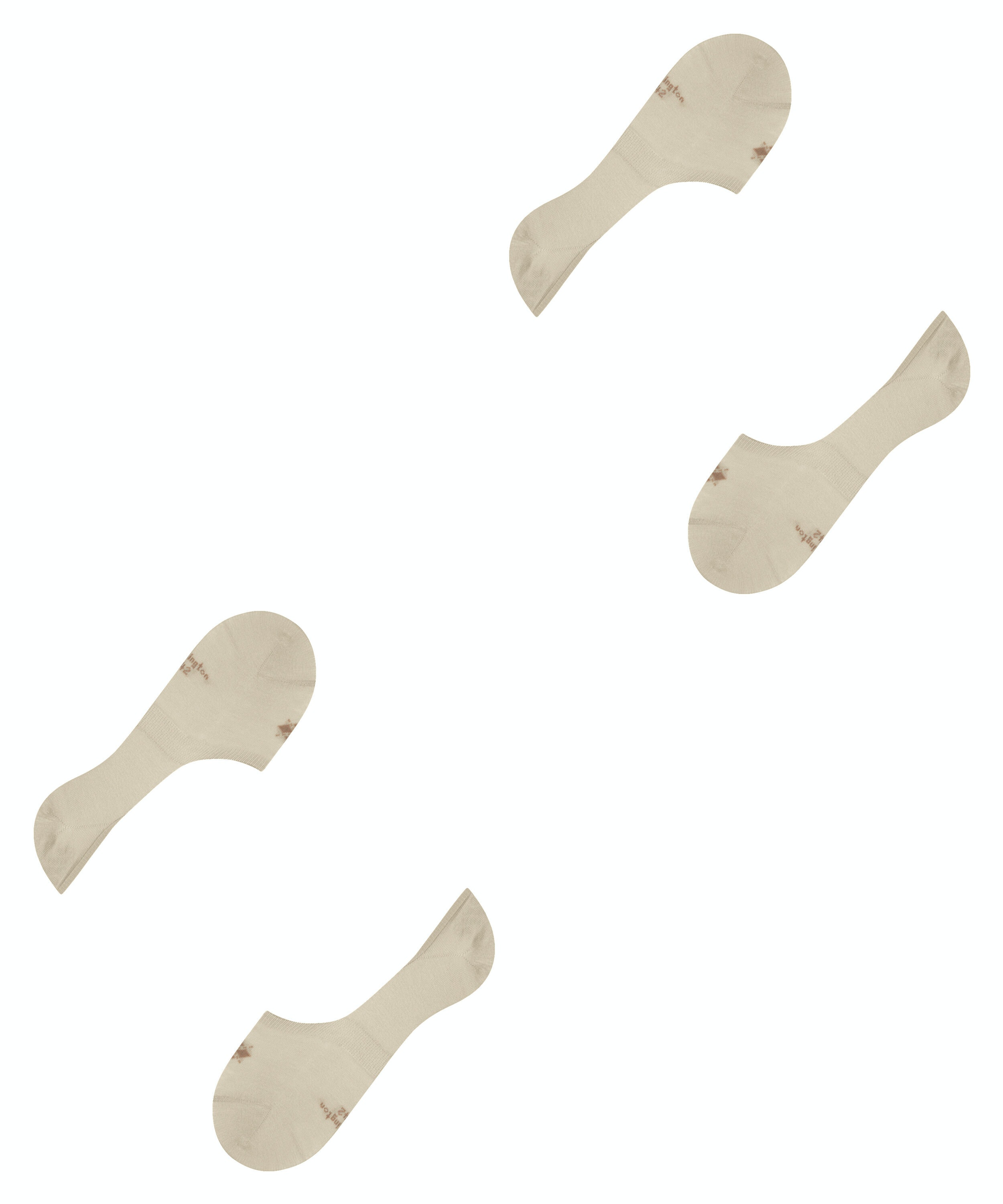 Burlington Everyday 2-Pack heren invisible sokken, beige (gravel)