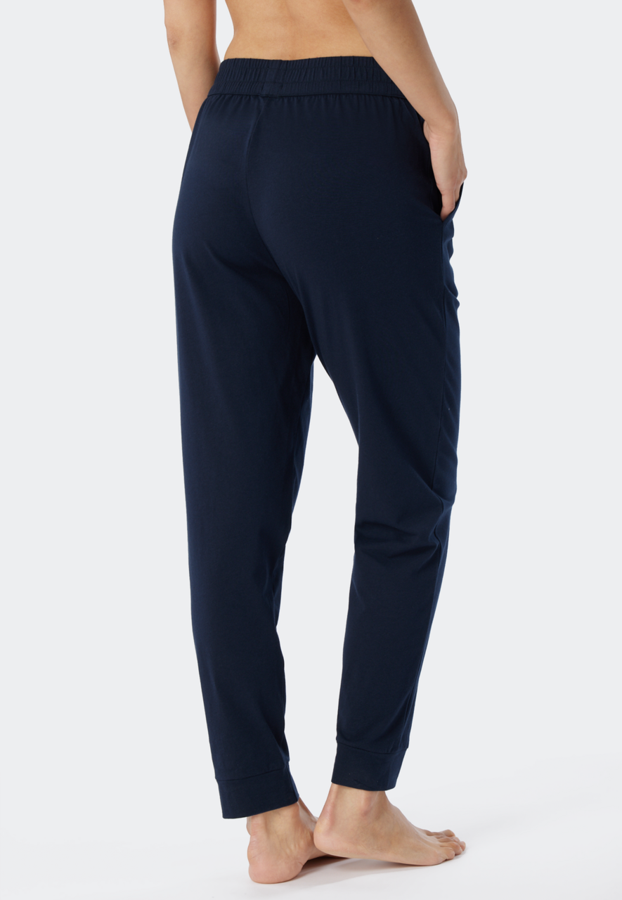 SCHIESSER Mix+Relax loungebroek lang, dames broek lang donkerblauw