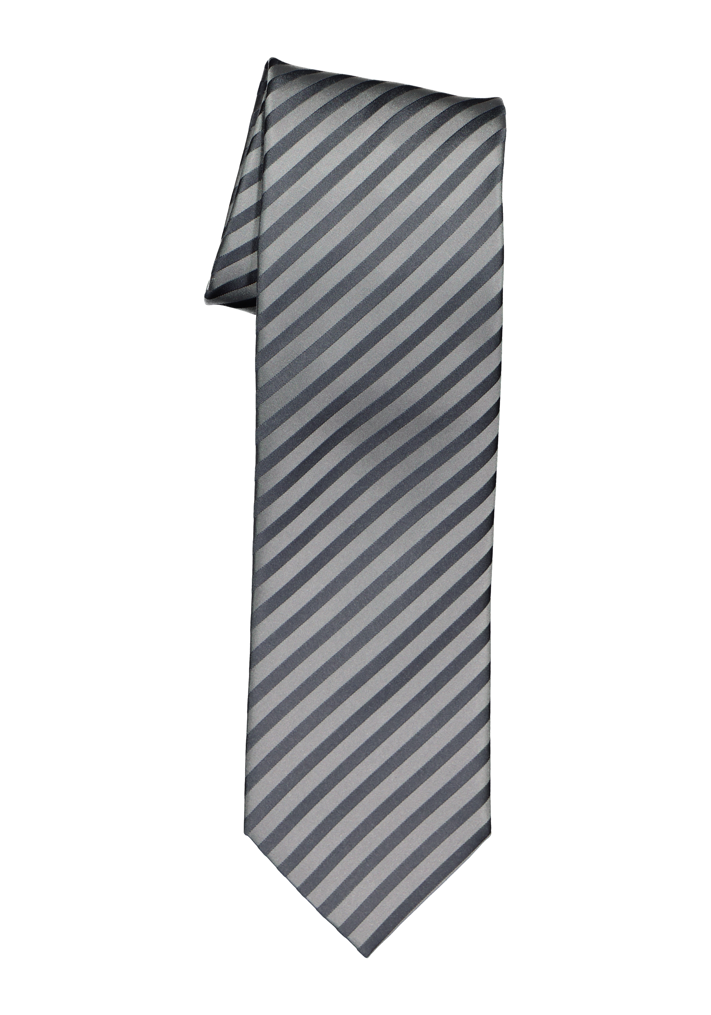OLYMP stropdas, grijs gestreept