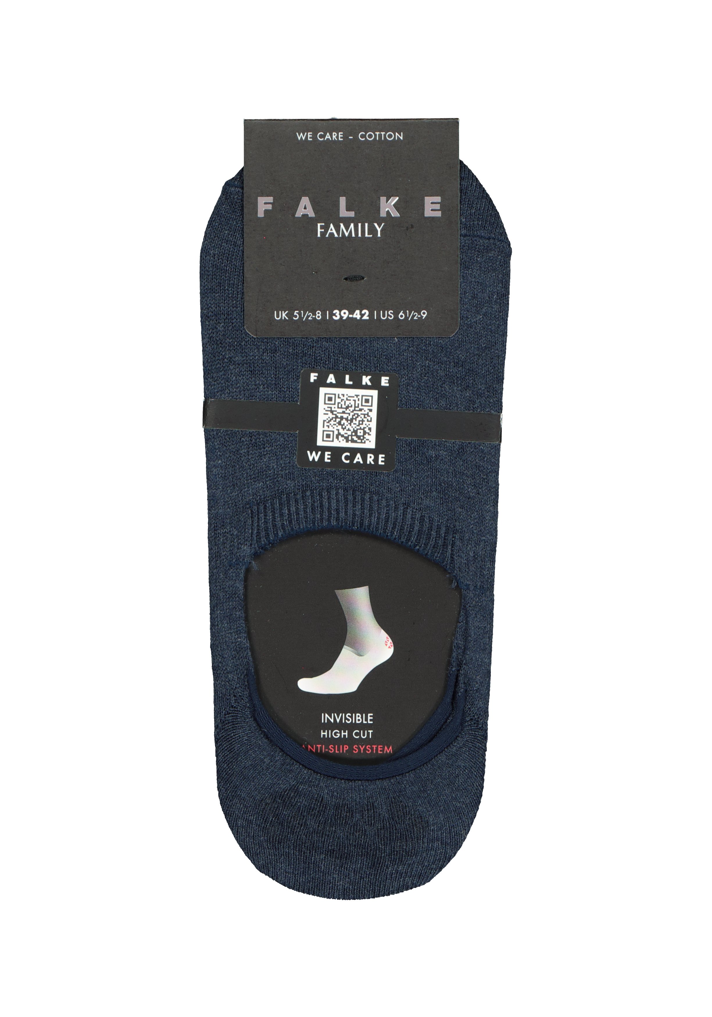 FALKE Family heren invisible sokken, blauw melange (navy melange)