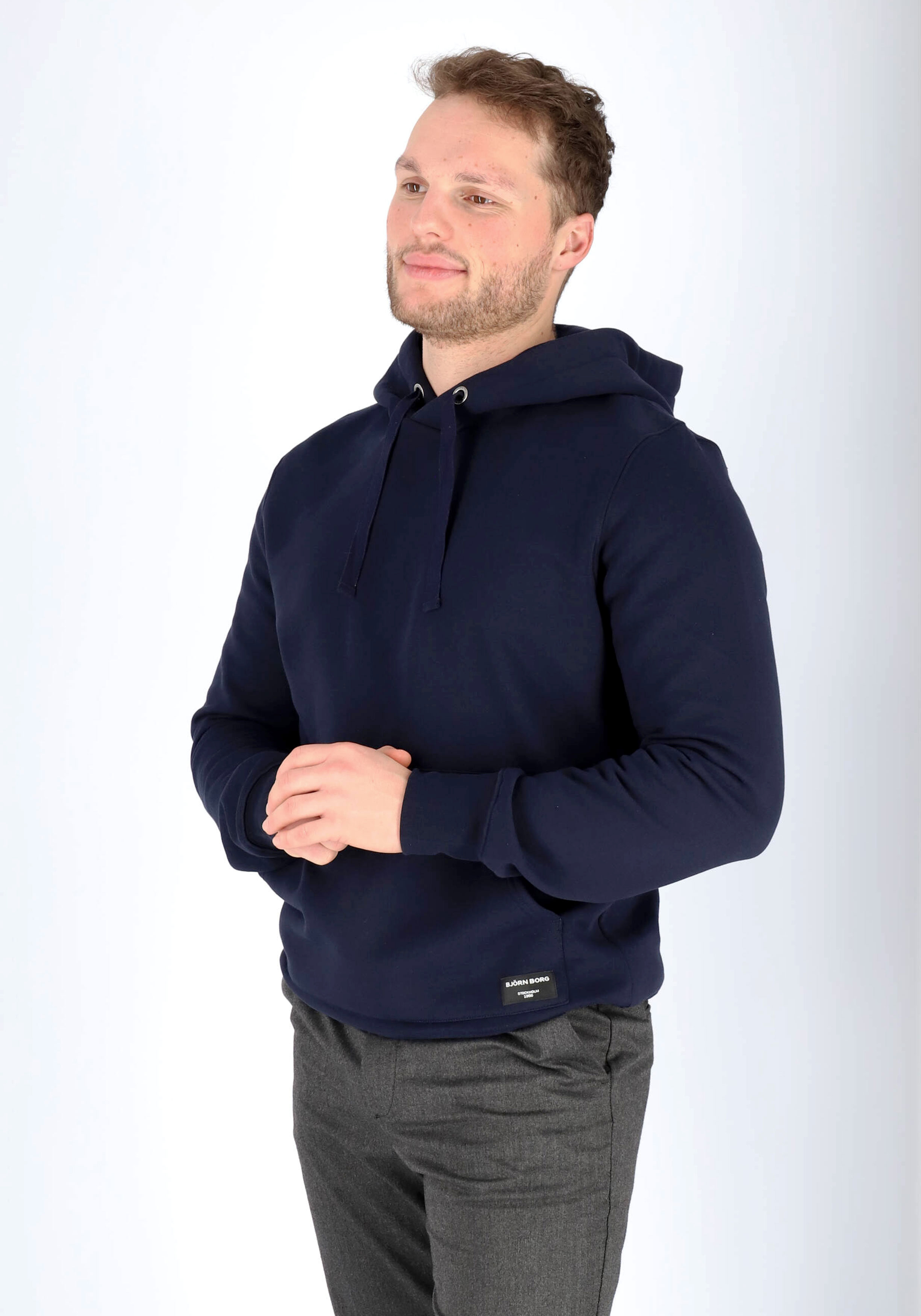 Bjorn Borg hoodie sweatshirt, heren trui met capuchon dik, blauw